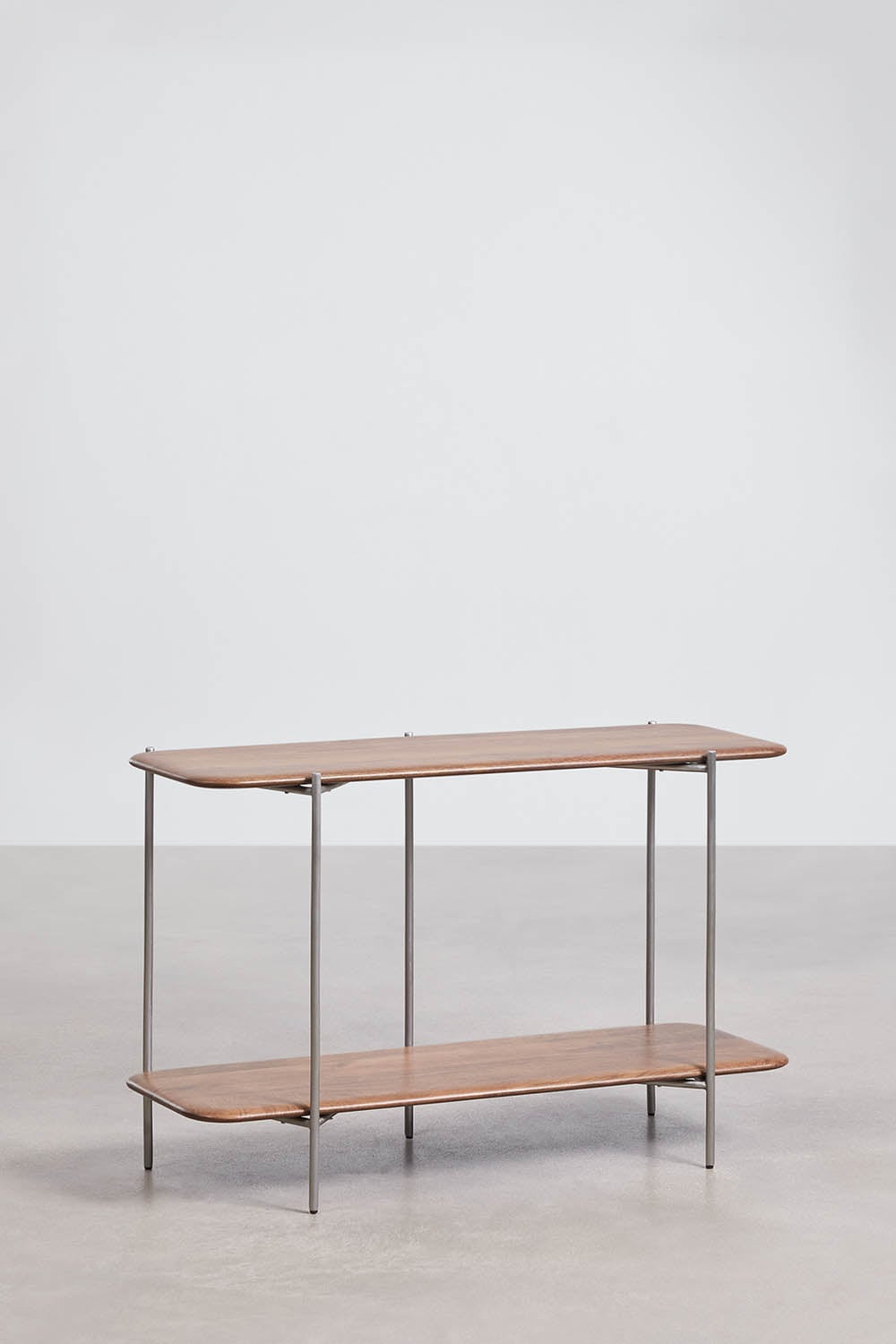Vimara 120x40 cm hallway console table in mango wood and stainless steel, gallery image 3