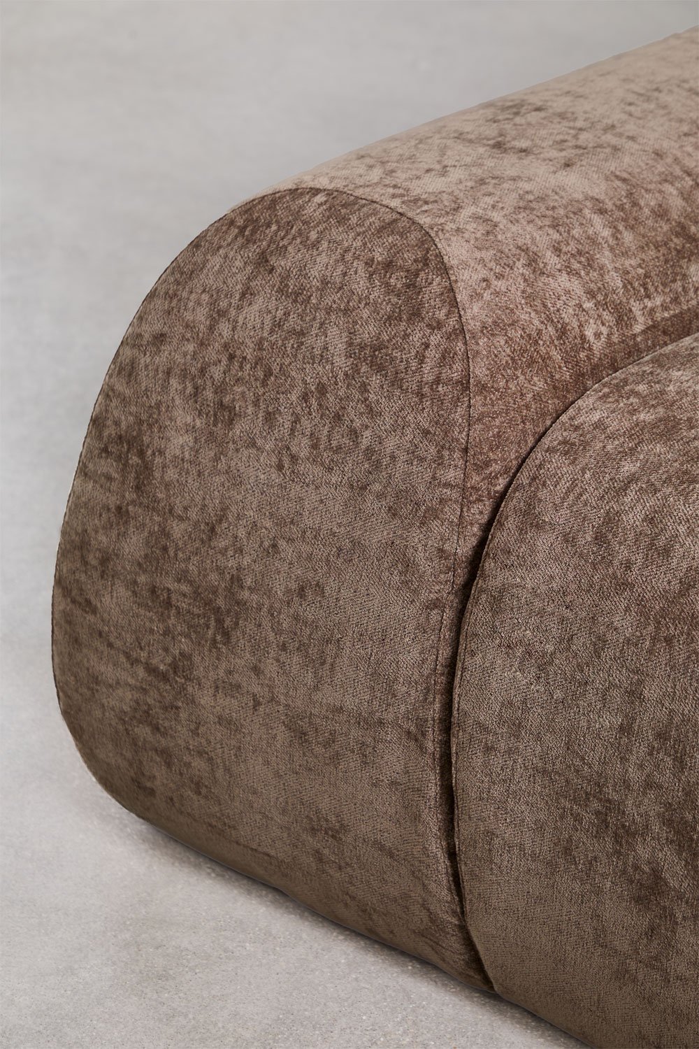 Left corner module with armrest for modular sofa in vacuum-packed chenille Merida, gallery image 5