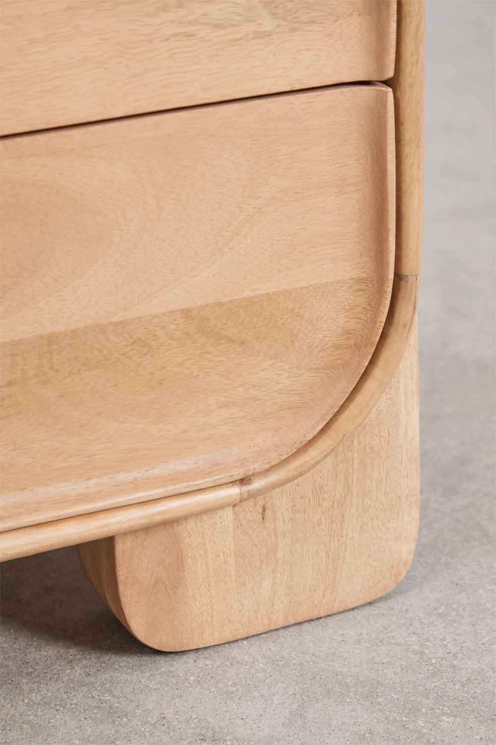 Pack of 2 nightstands 55x40 cm in mango wood and natural Kivalina stone, gallery image 7