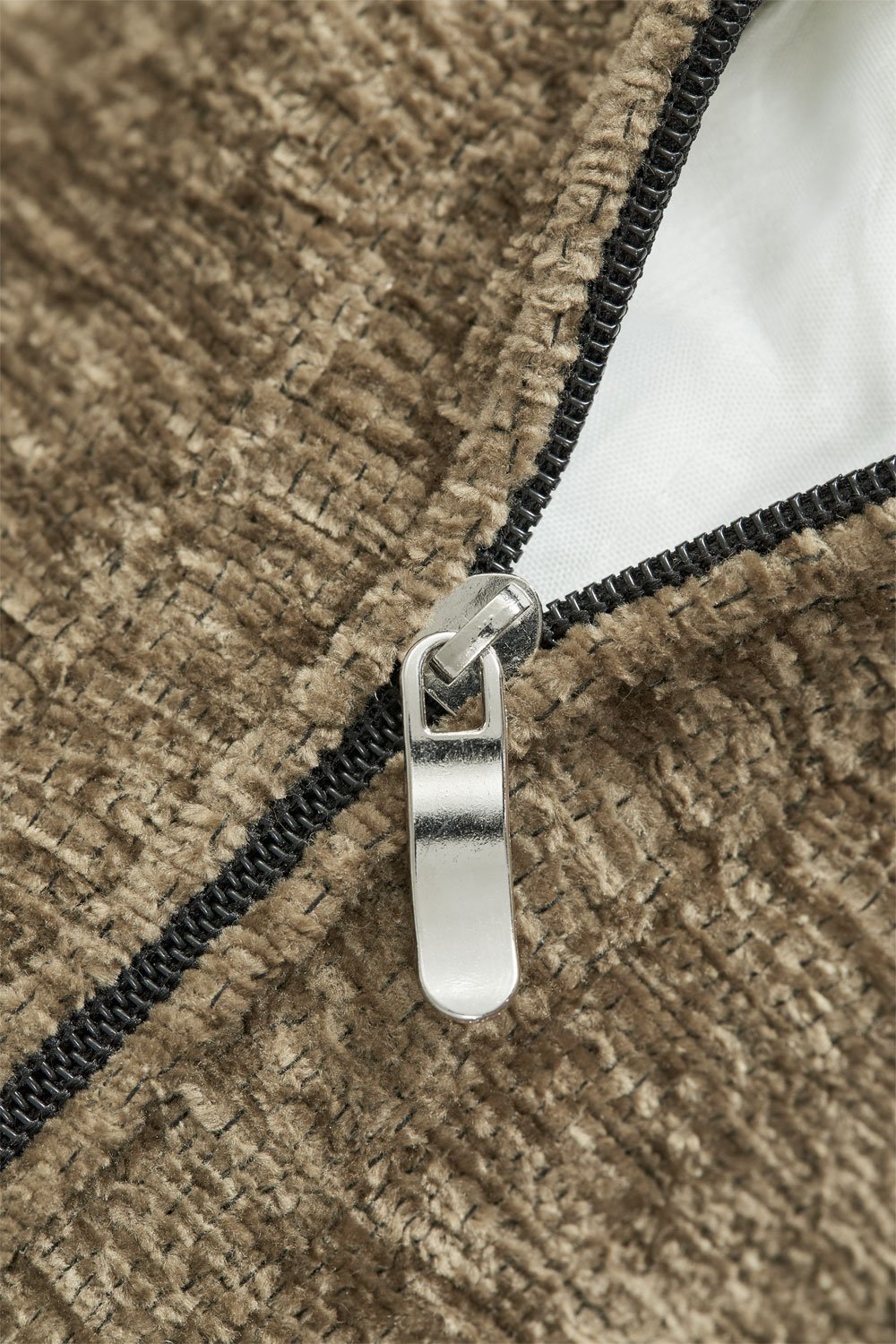 Left corner module with armrest for modular sofa in vacuum-packed chenille Merida, gallery image 6