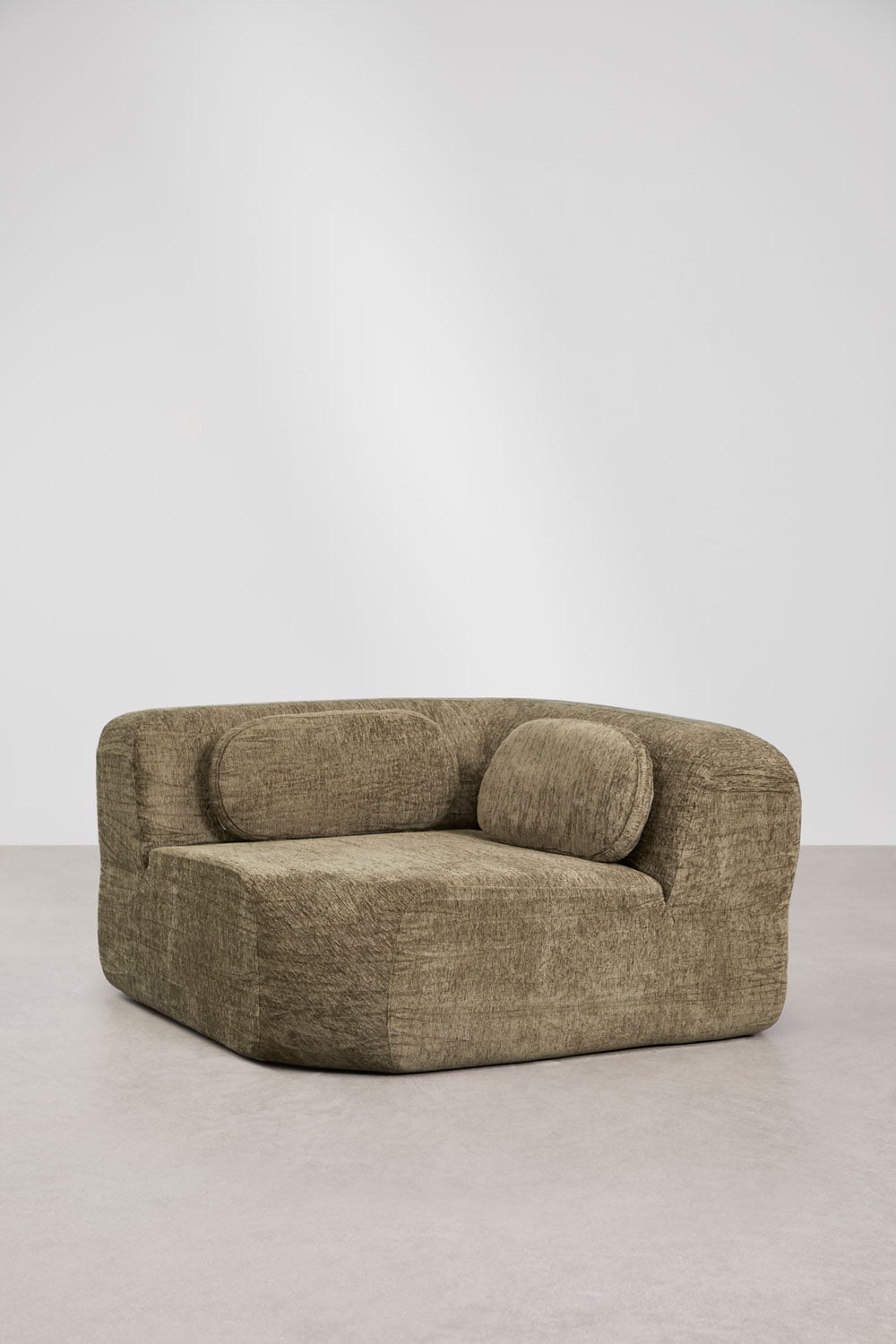 Merida vacuum-packed chenille modular sofa corner module, gallery image 1