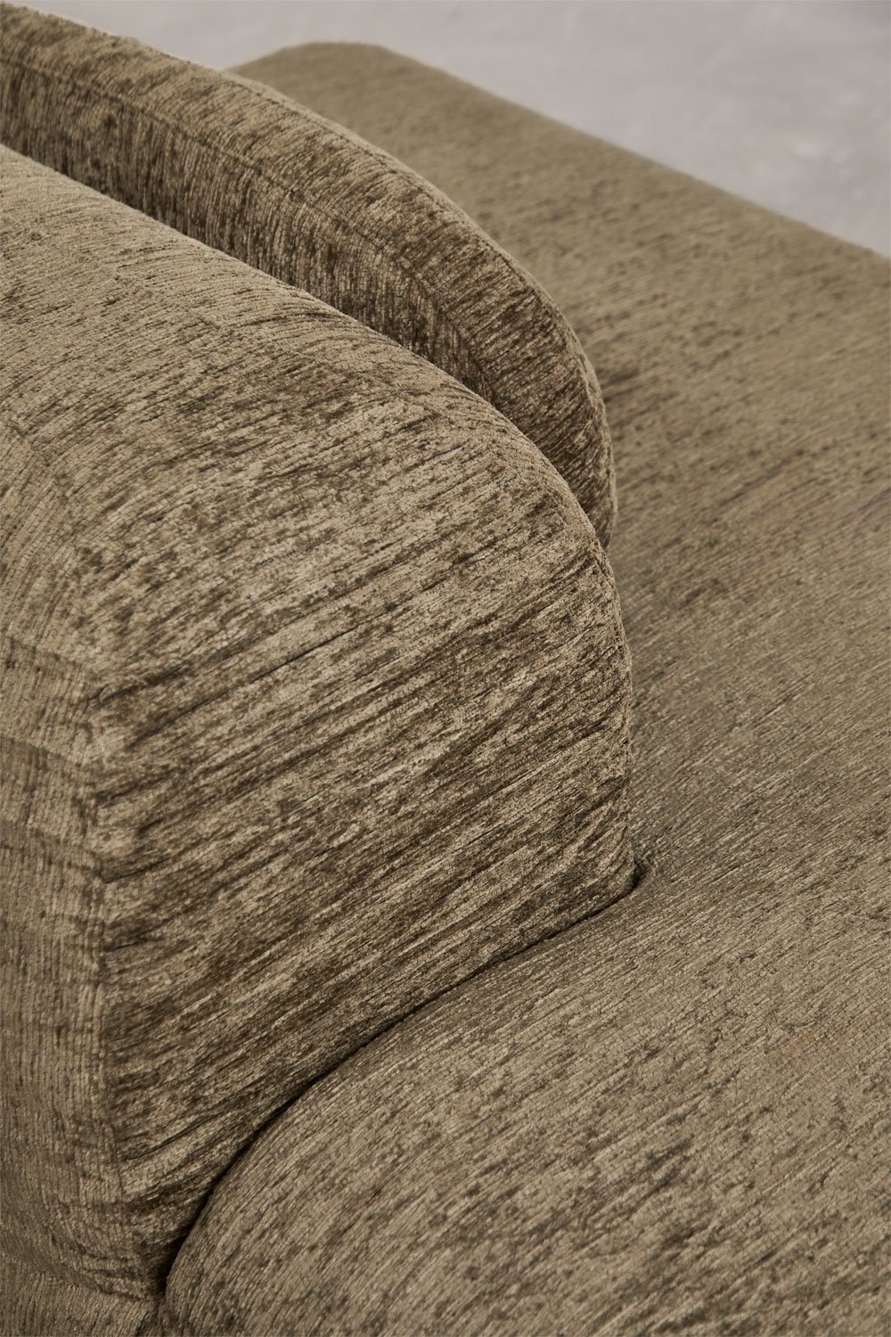 Left chaise module for modular sofa in vacuum-packed chenille Merida, gallery image 5