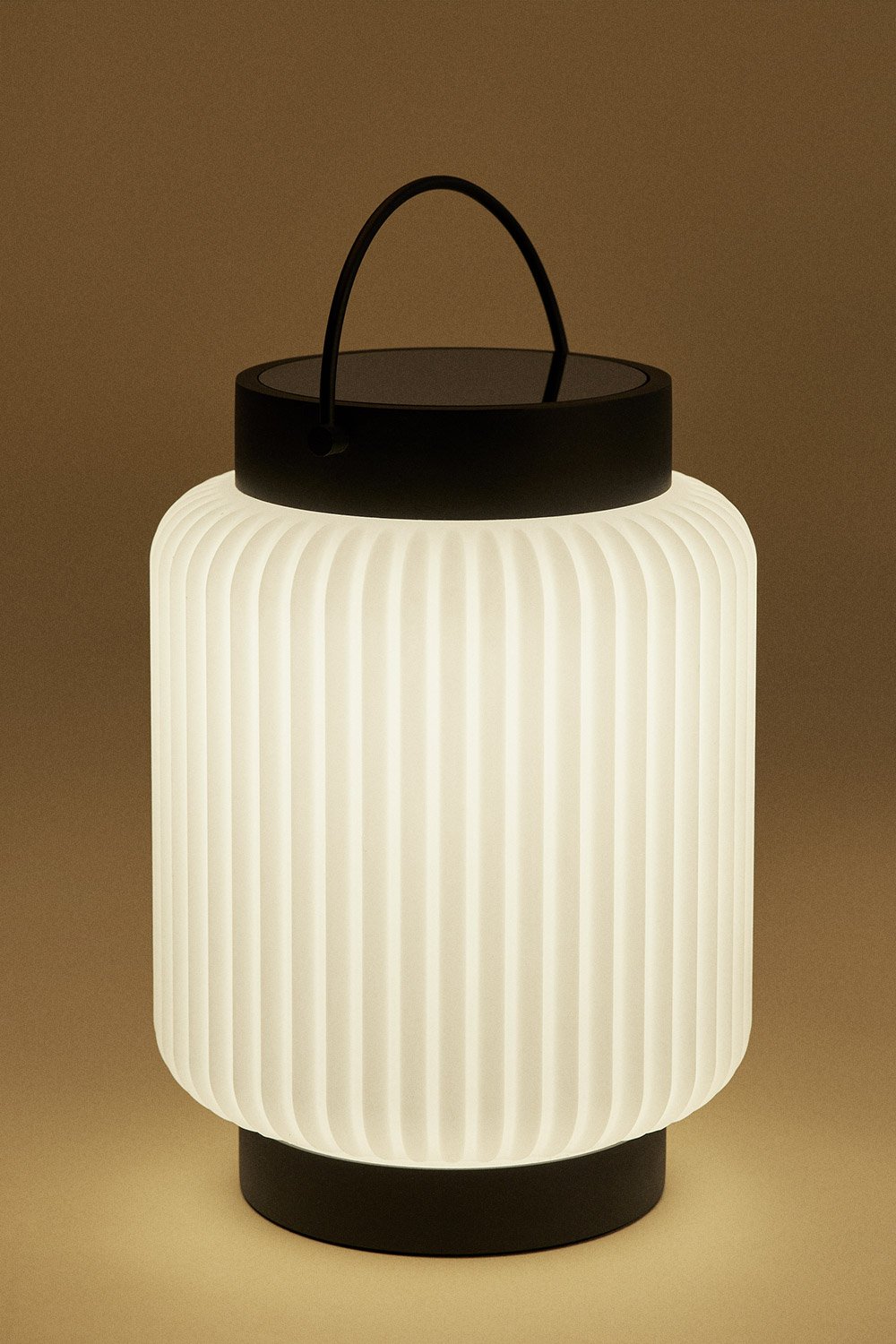 Wireless LED Solar Outdoor Table Lamp in Iron Luize, gallery image 2