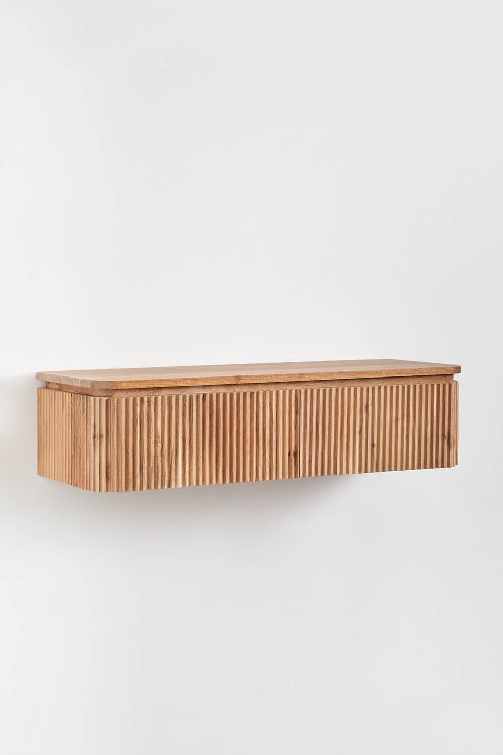 Biljandi 80x30 cm Acacia Wood Wall Entryway Console, gallery image 3