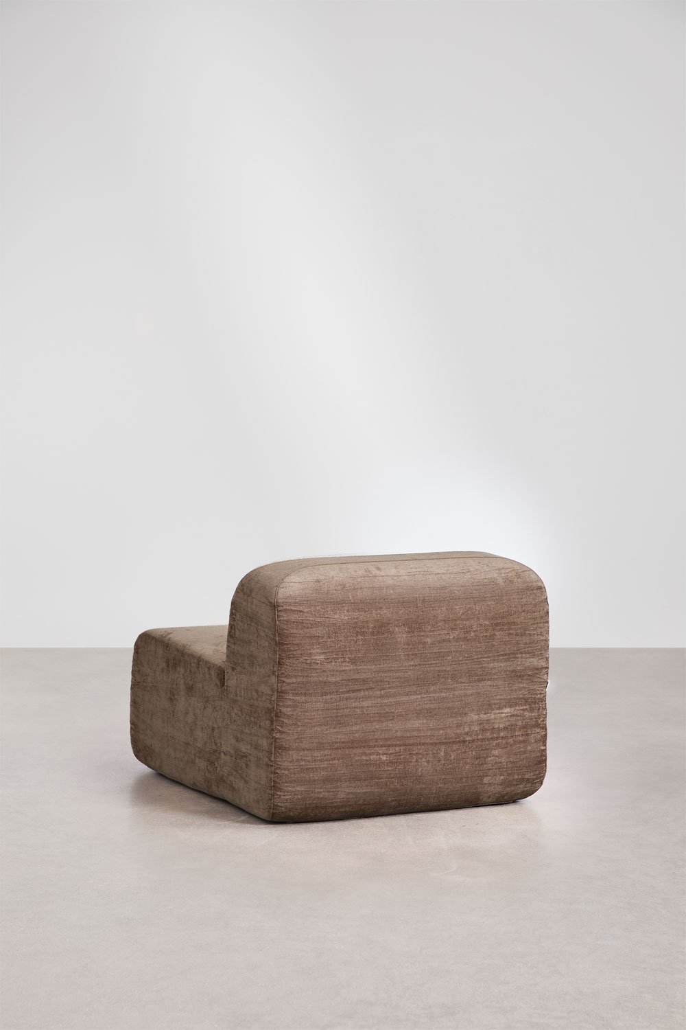 Central module for modular sofa in vacuum-packed chenille Merida, gallery image 4