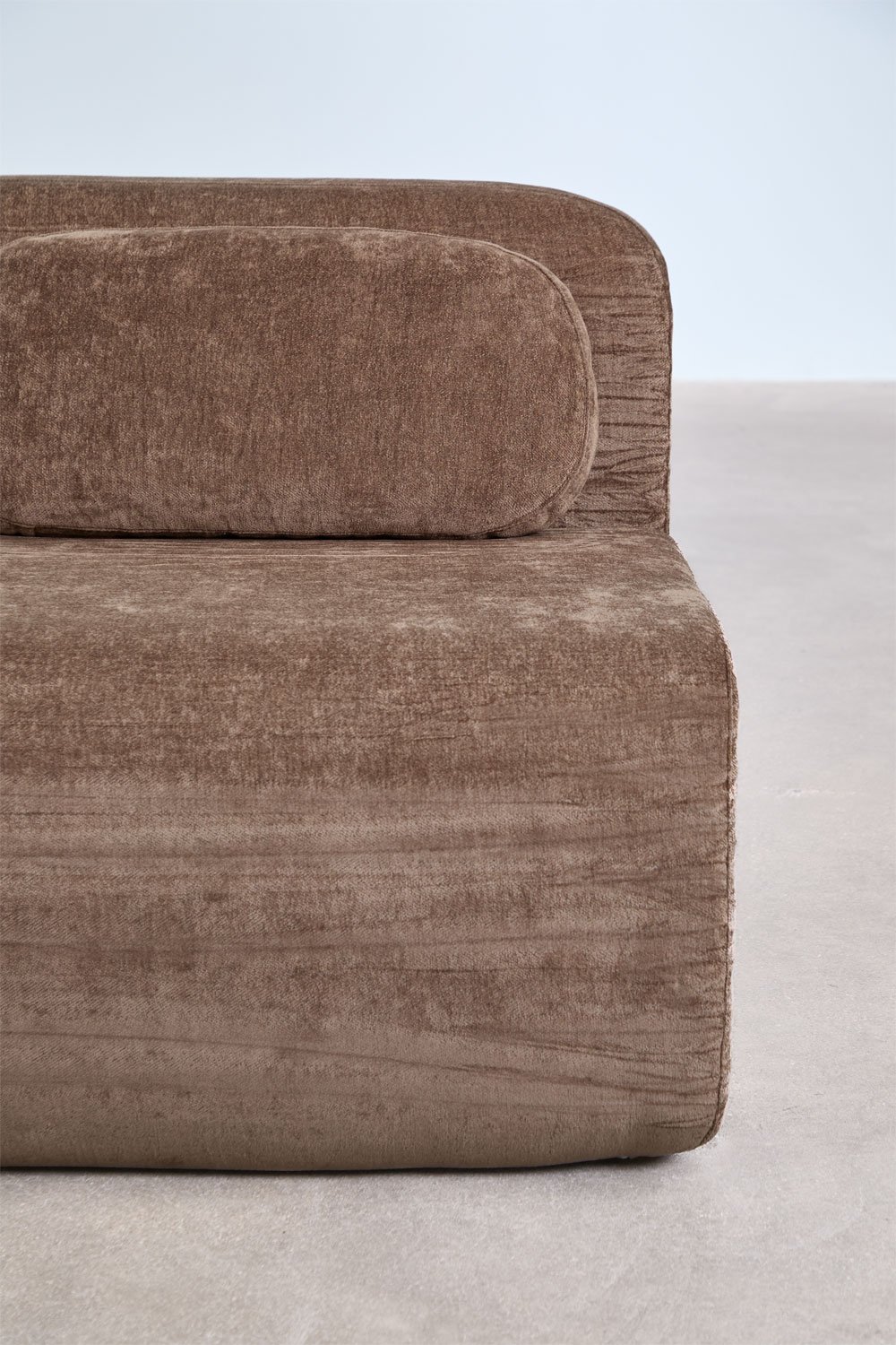 Central module for modular sofa in vacuum-packed chenille Merida, gallery image 5