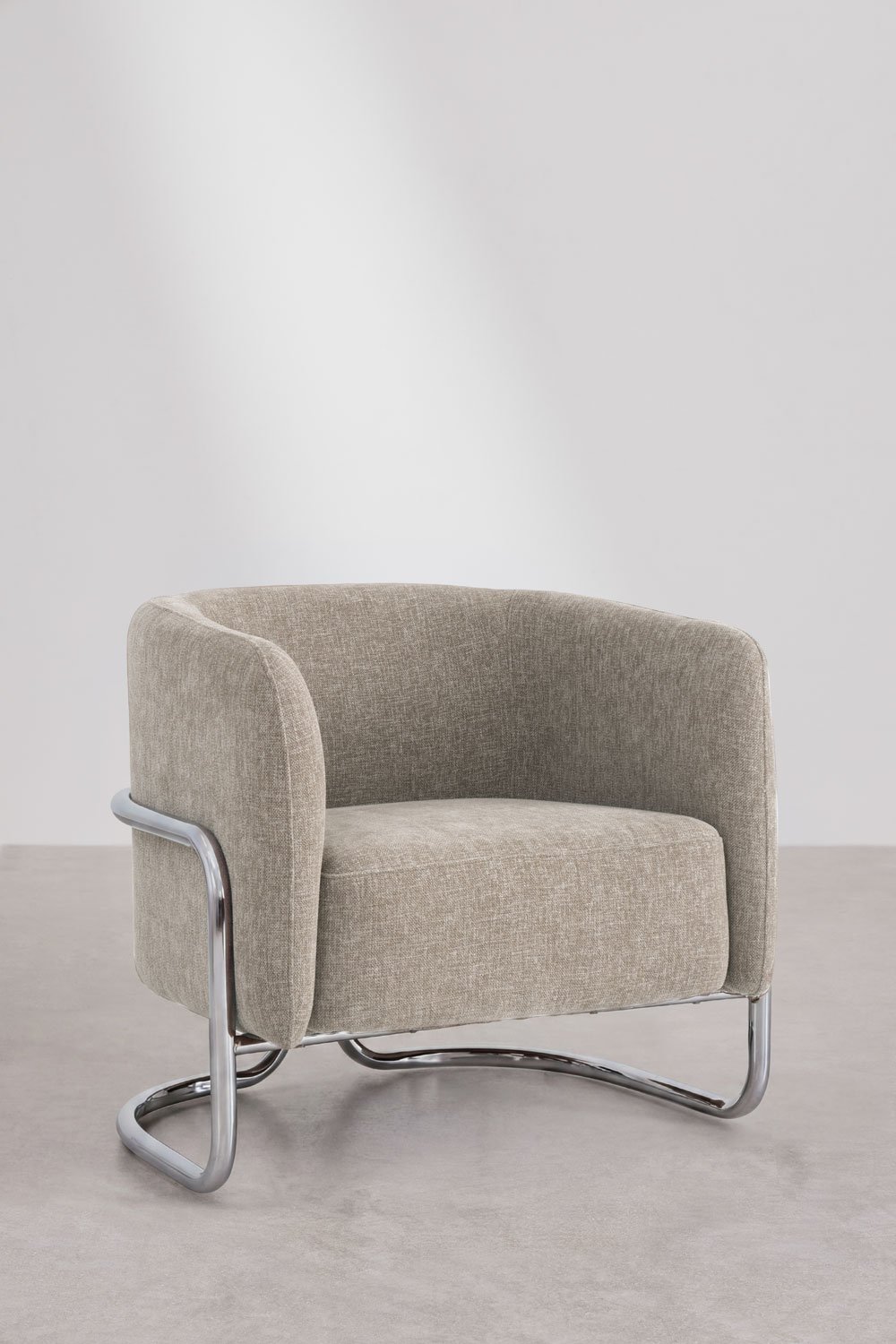 Pack of 2 upholstered and iron Zantria armchairs, gallery image 1