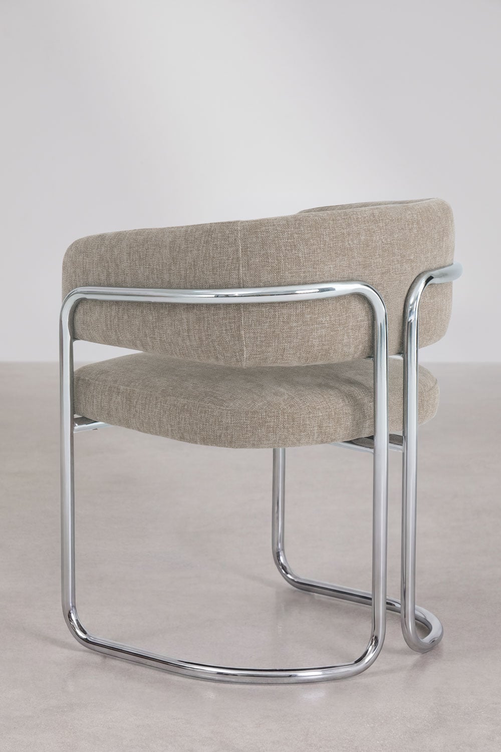 Pack of 2 upholstered dining chairs with armrests and iron Zantria, gallery image 3