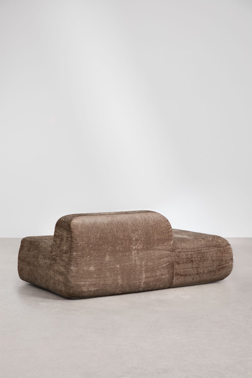 Left chaise module for modular sofa in vacuum-packed chenille Merida, gallery image 4