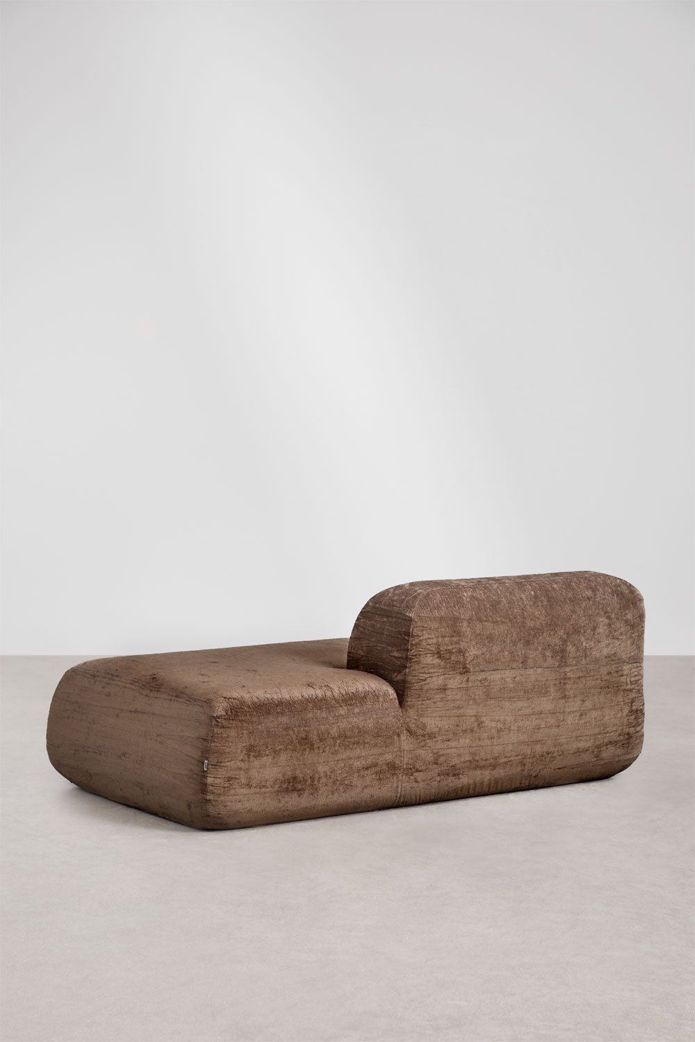 Right chaise module for modular sofa in vacuum-packed chenille Merida, gallery image 4