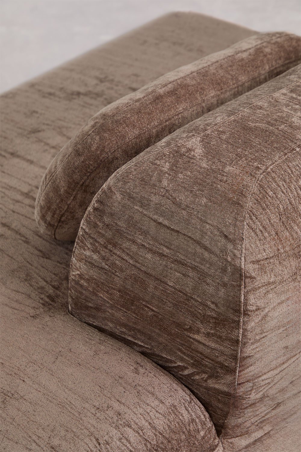 Right chaise module for modular sofa in vacuum-packed chenille Merida, gallery image 5