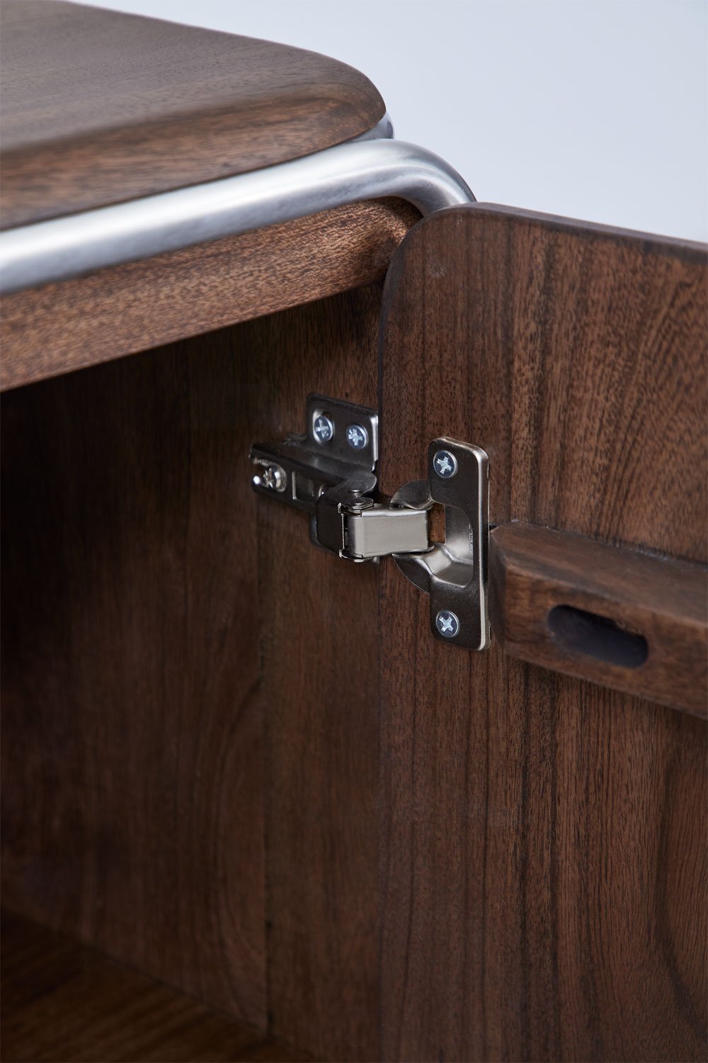 Acacia wood and stainless steel sideboard Altrex, gallery image 6