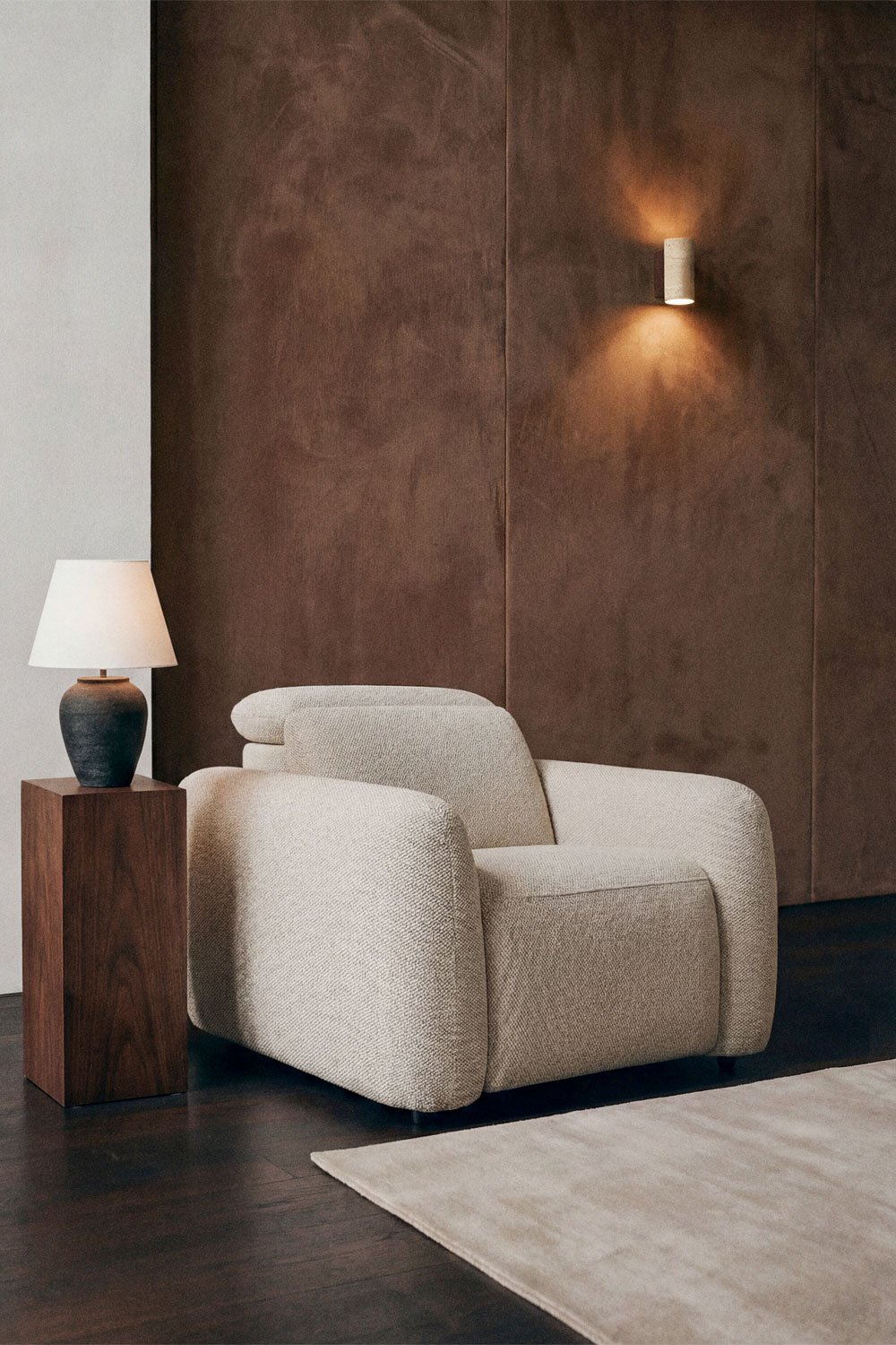 Pack of 2 upholstered electric recliner armchairs Peggy, gallery image 8