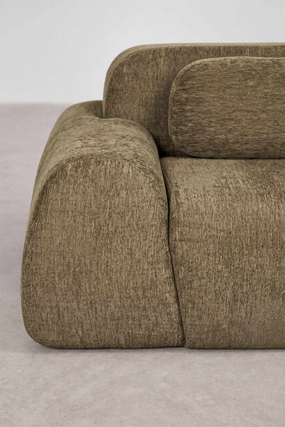 3-piece modular sofa in vacuum-packed chenille Merida, gallery image 5