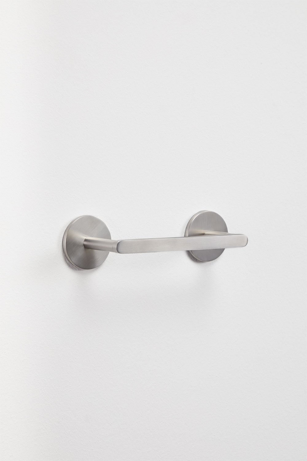 Brushed grey stainless steel toilet roll holder Caldrumi, gallery image 1