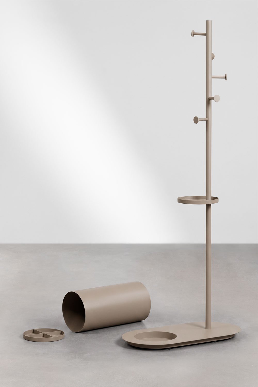 Isalune iron standing coat rack with umbrella stand, gallery image 5