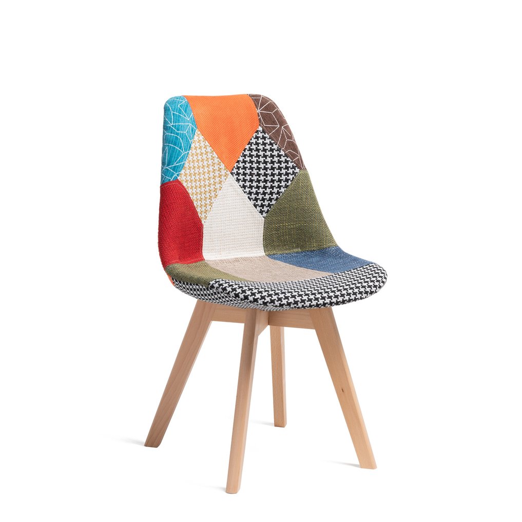 Patchwork Upholstered Nordic Chair, gallery image 520540