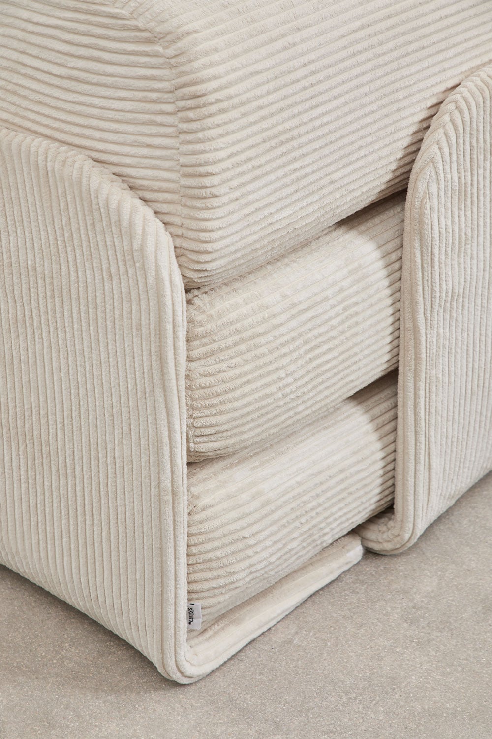 Vacuum-packed 2-seater sofa bed in velvet Kyoto, gallery image 8