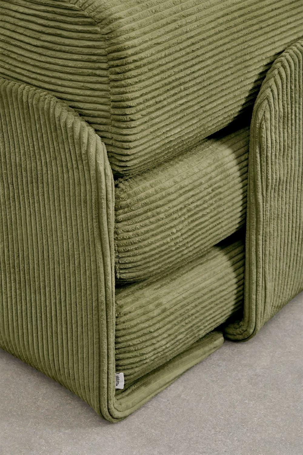 Vacuum-packed 2-seater sofa bed in velvet Kyoto, gallery image 8
