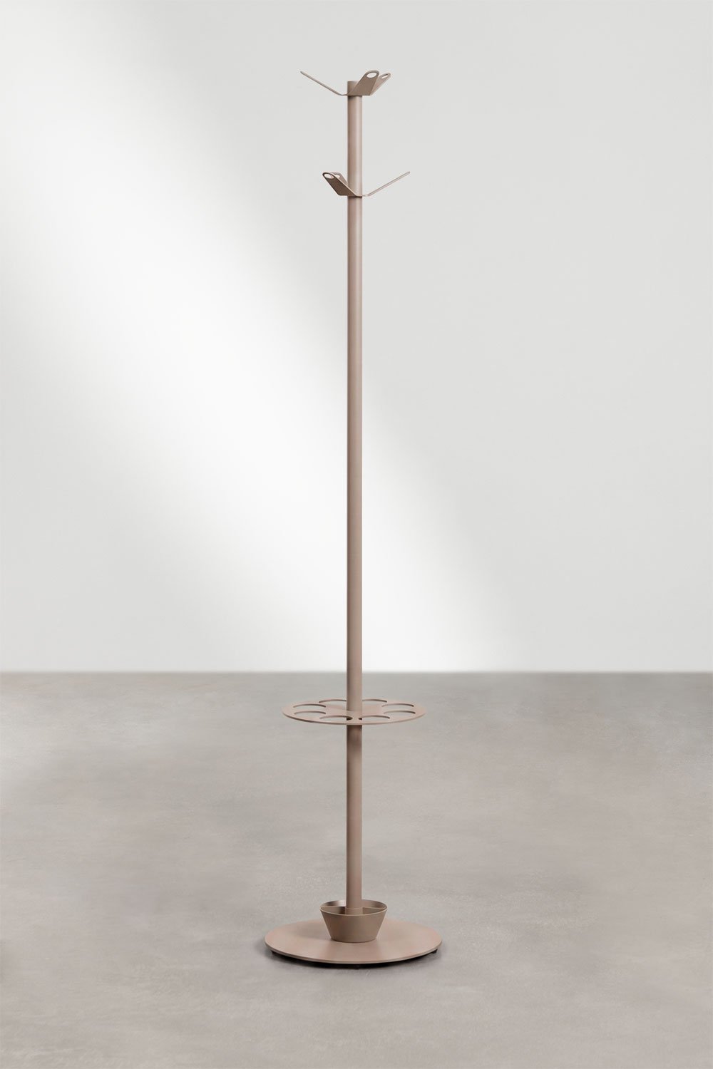 Ercilia iron standing coat rack with umbrella stand, gallery image 1
