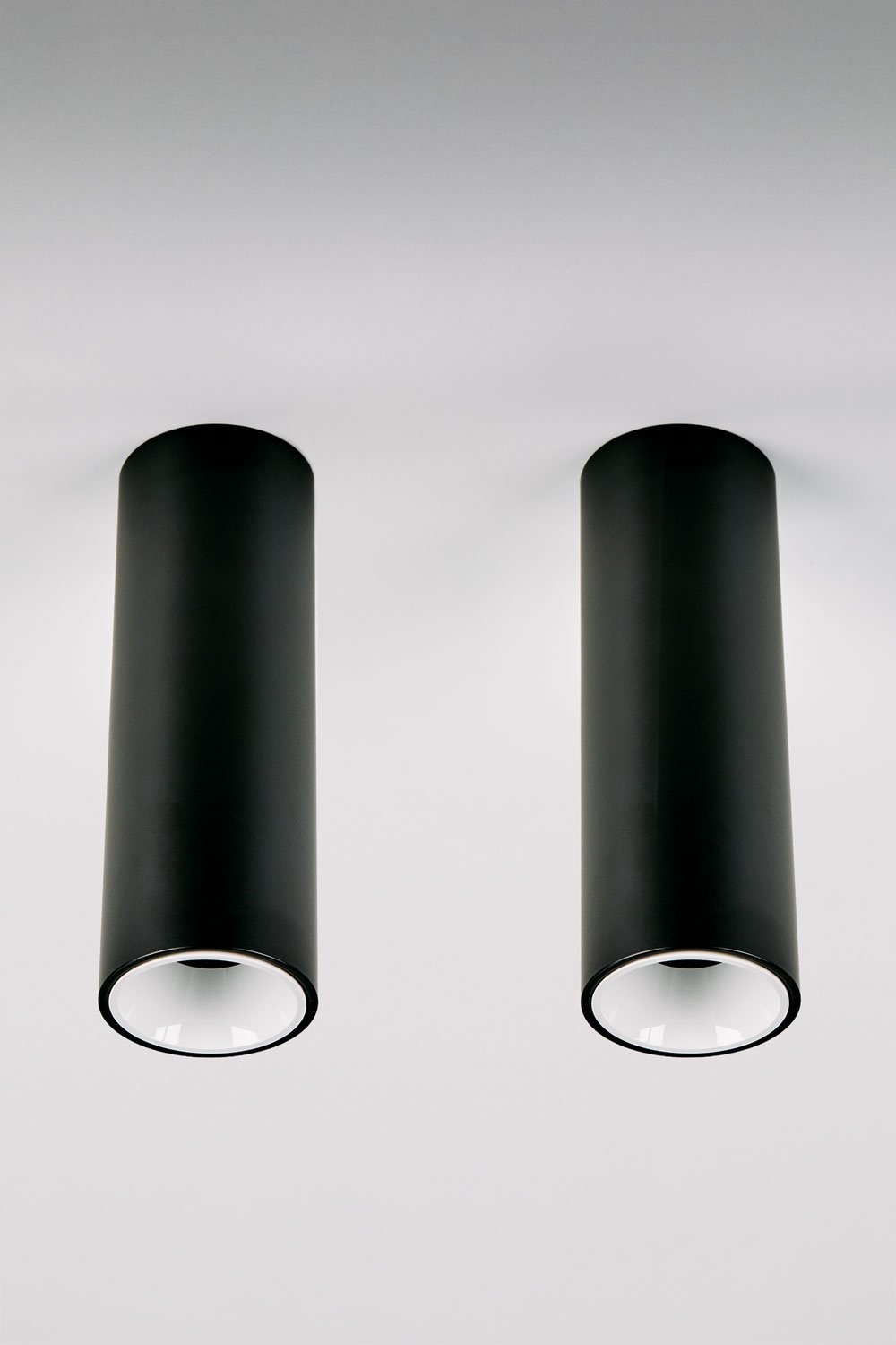 Pack of 2 round surface-mounted LED ceiling lights Ø5.7 cm in aluminum Luisiana, imagen de galeria 1
