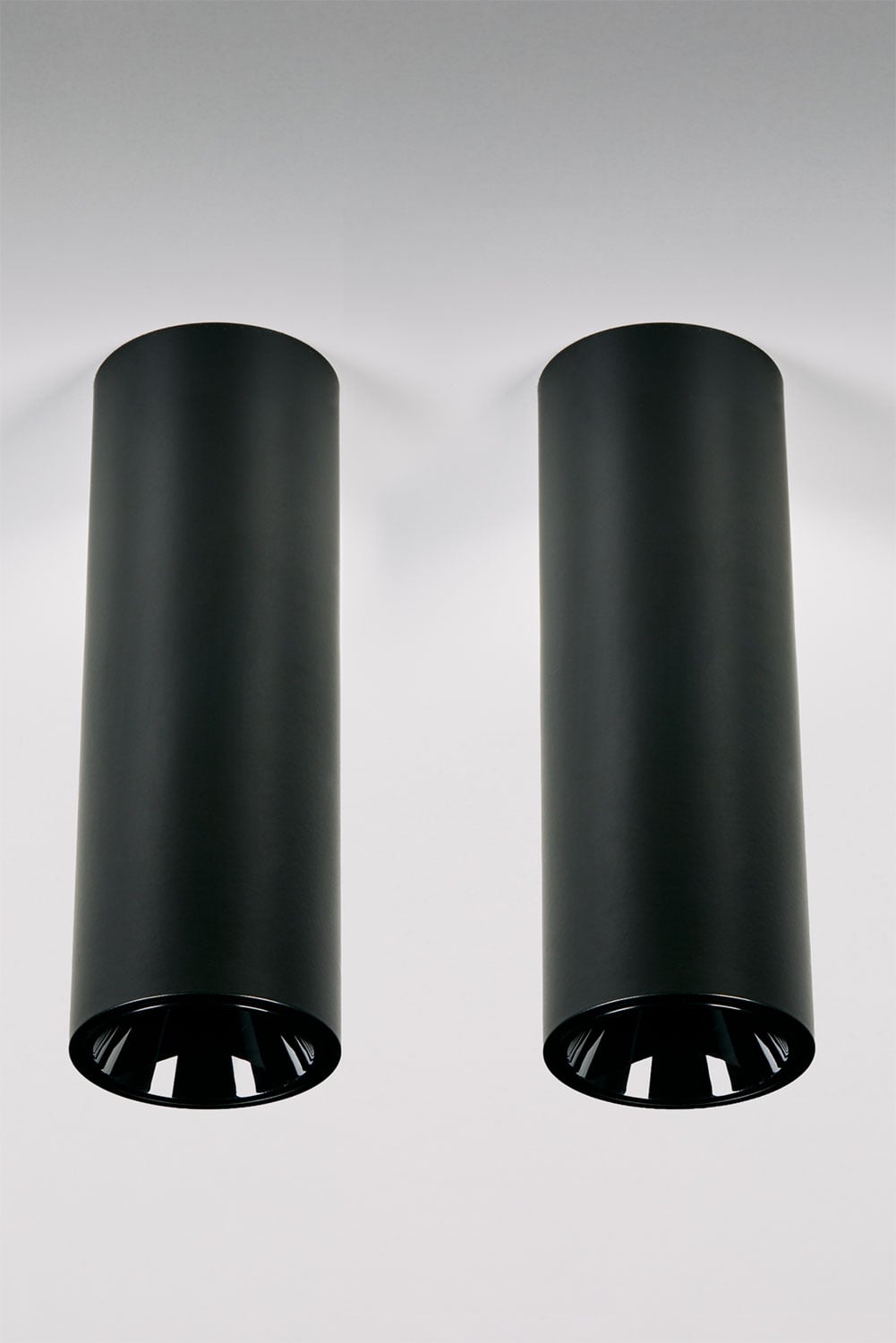 Pack of 2 round surface-mounted LED ceiling lights Ø7.2 cm in aluminum Luisiana, imagen de galeria 1