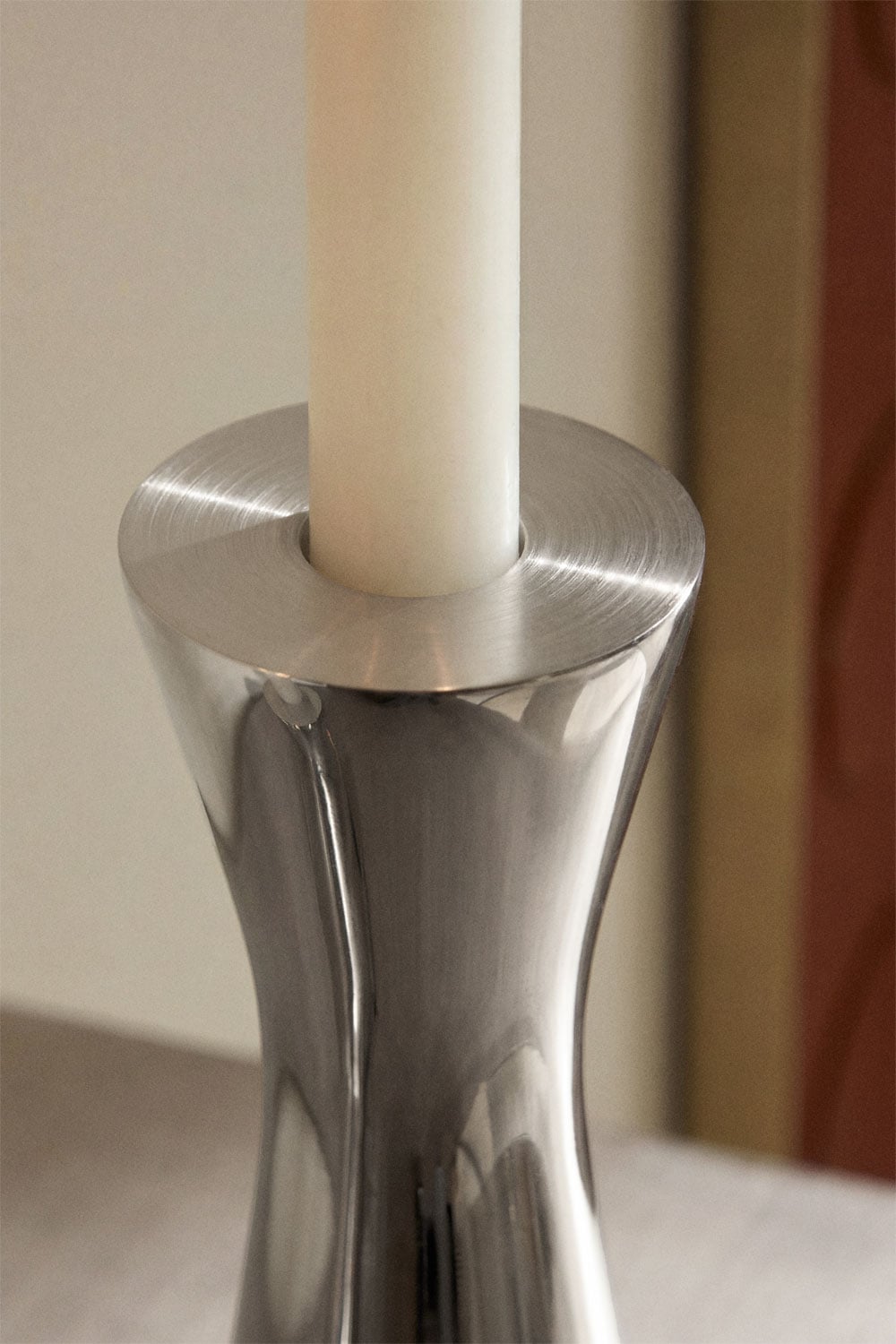 Set of 2 aluminum candlesticks Ferb, gallery image 2