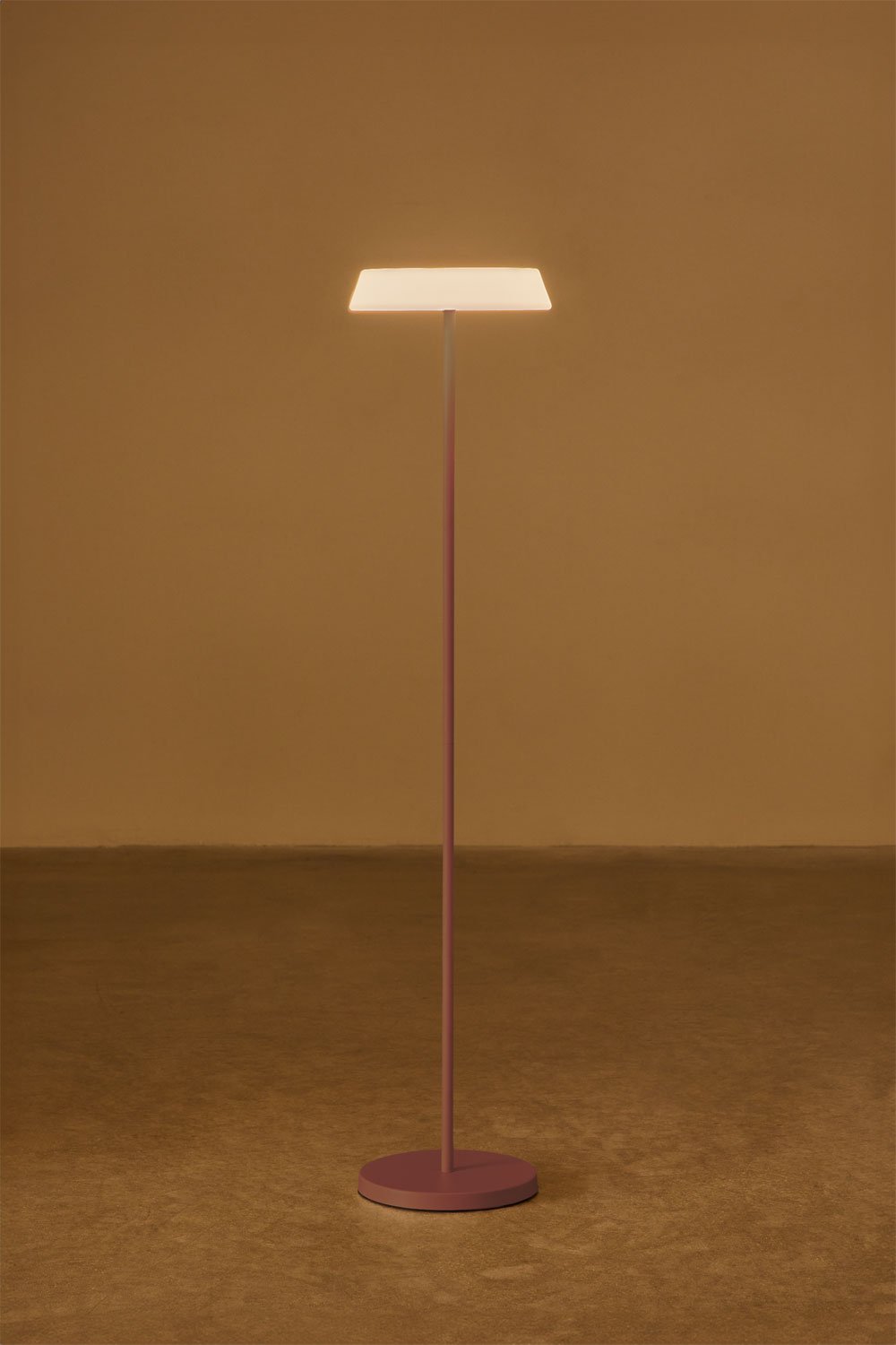 Ulenia wireless LED solar floor lamp for outdoor use in polyethylene and iron, gallery image 3