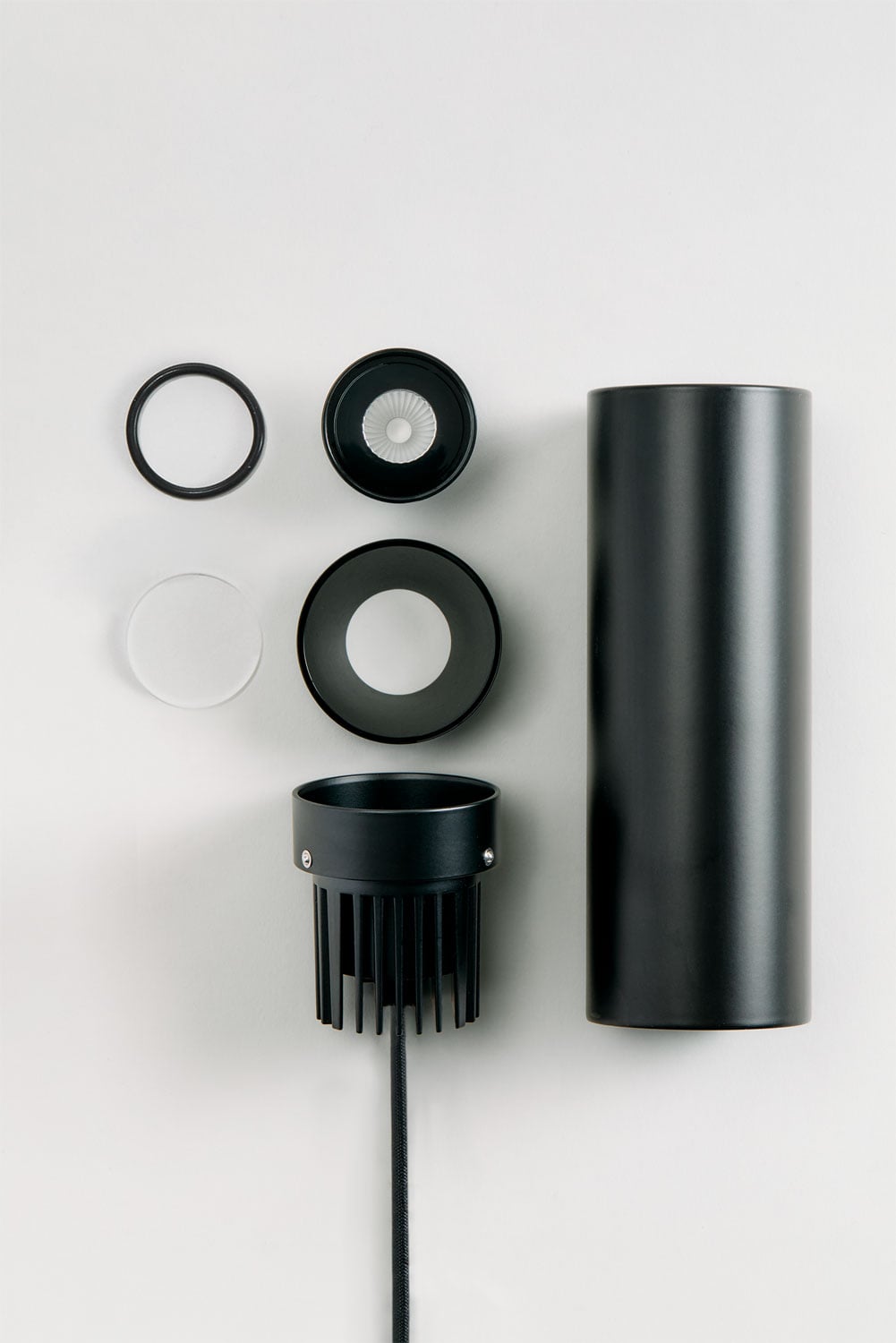 Round Ø5.7 cm surface-mounted LED ceiling light for outdoor use in aluminum Luisiana, imagen de galeria 7