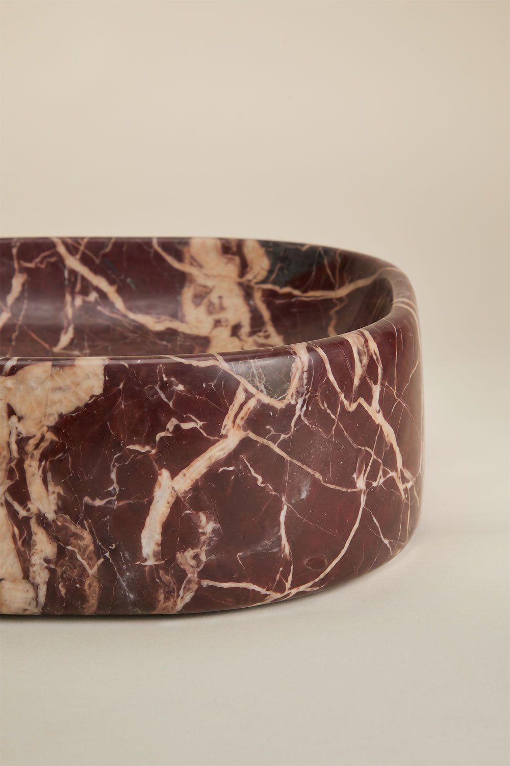 Square washbasin 40x40 cm in Francesca marble, gallery image 3