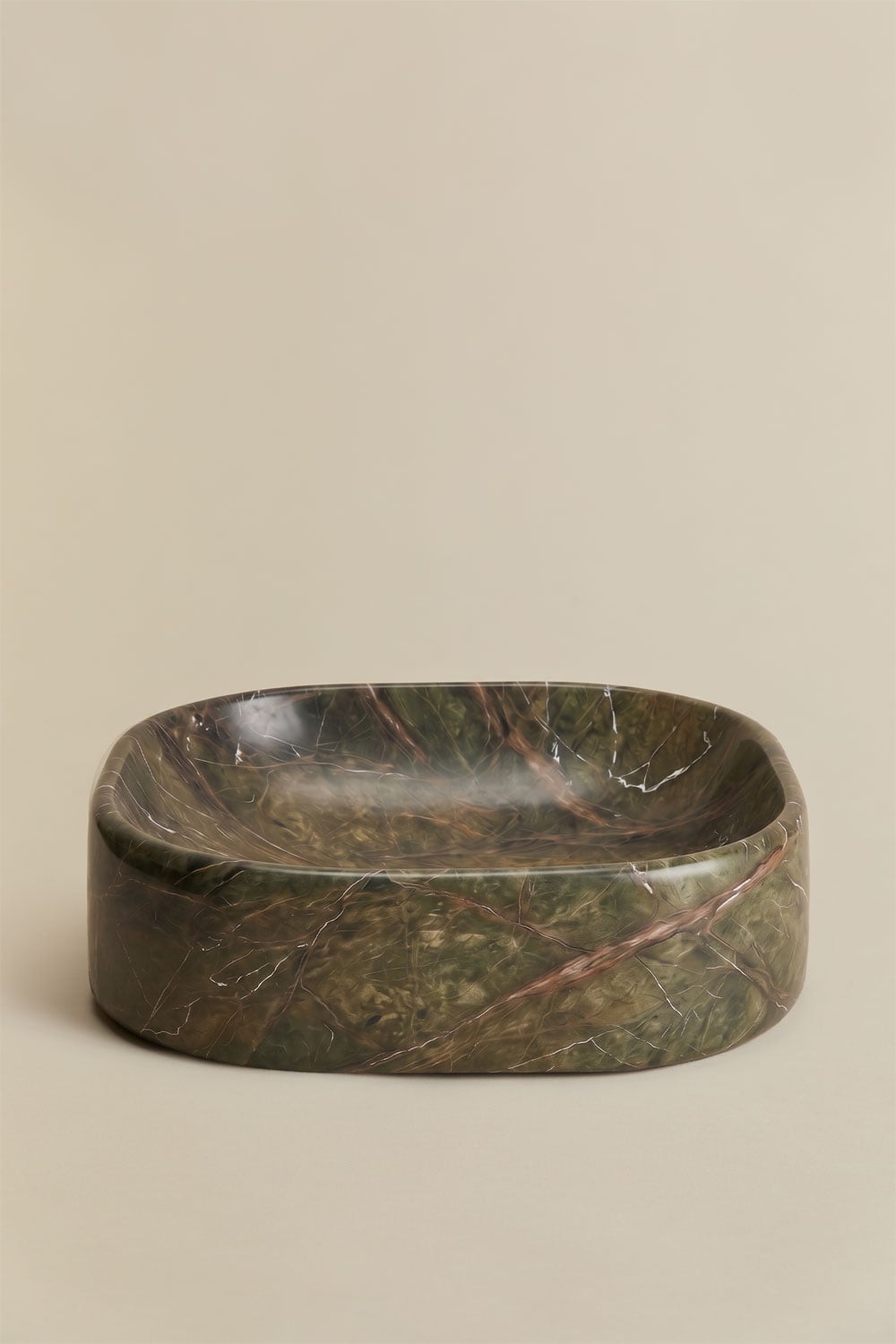 Square washbasin 40x40 cm in Francesca marble, gallery image 2