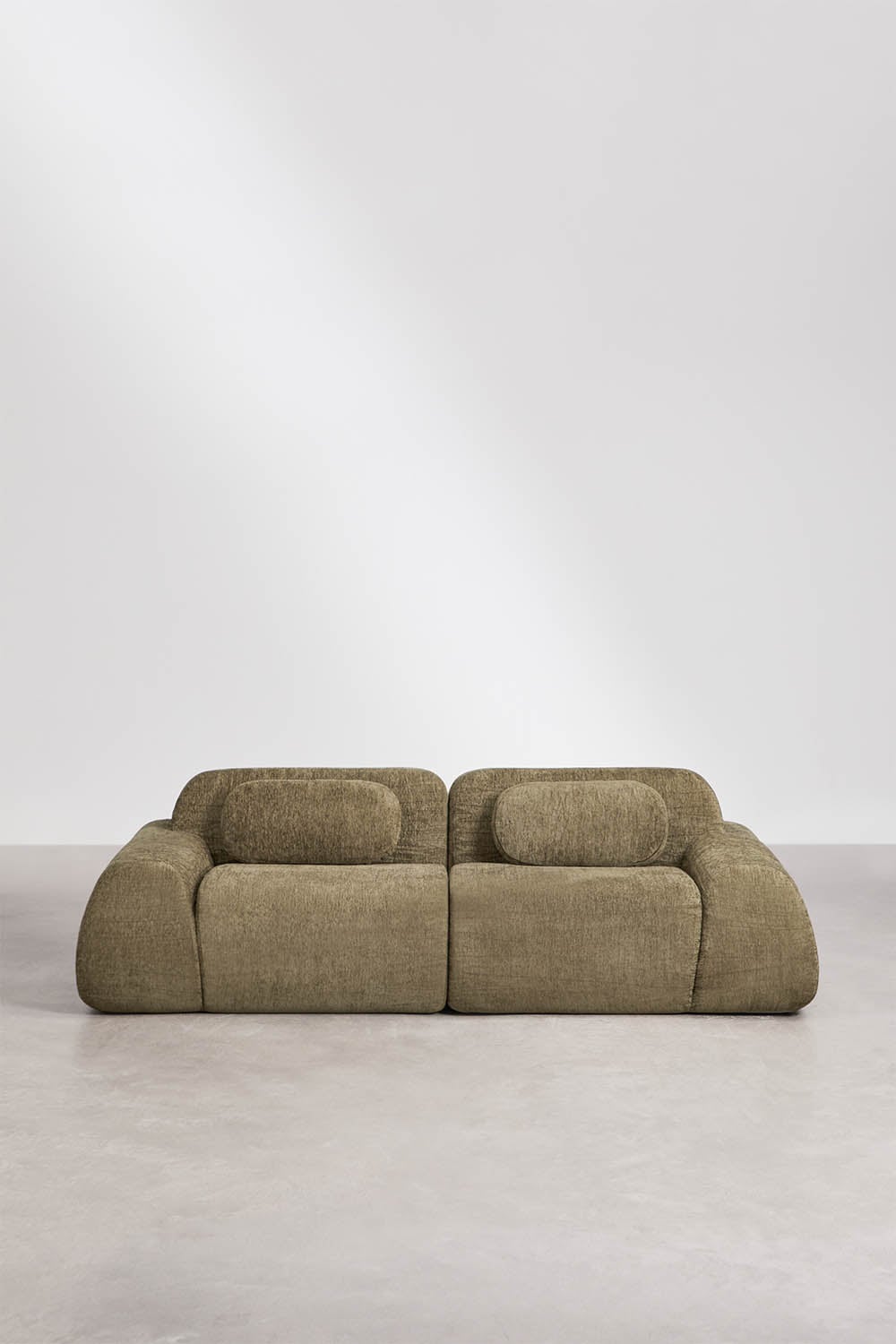 2-piece modular sofa in vacuum-packed chenille Merida, gallery image 3
