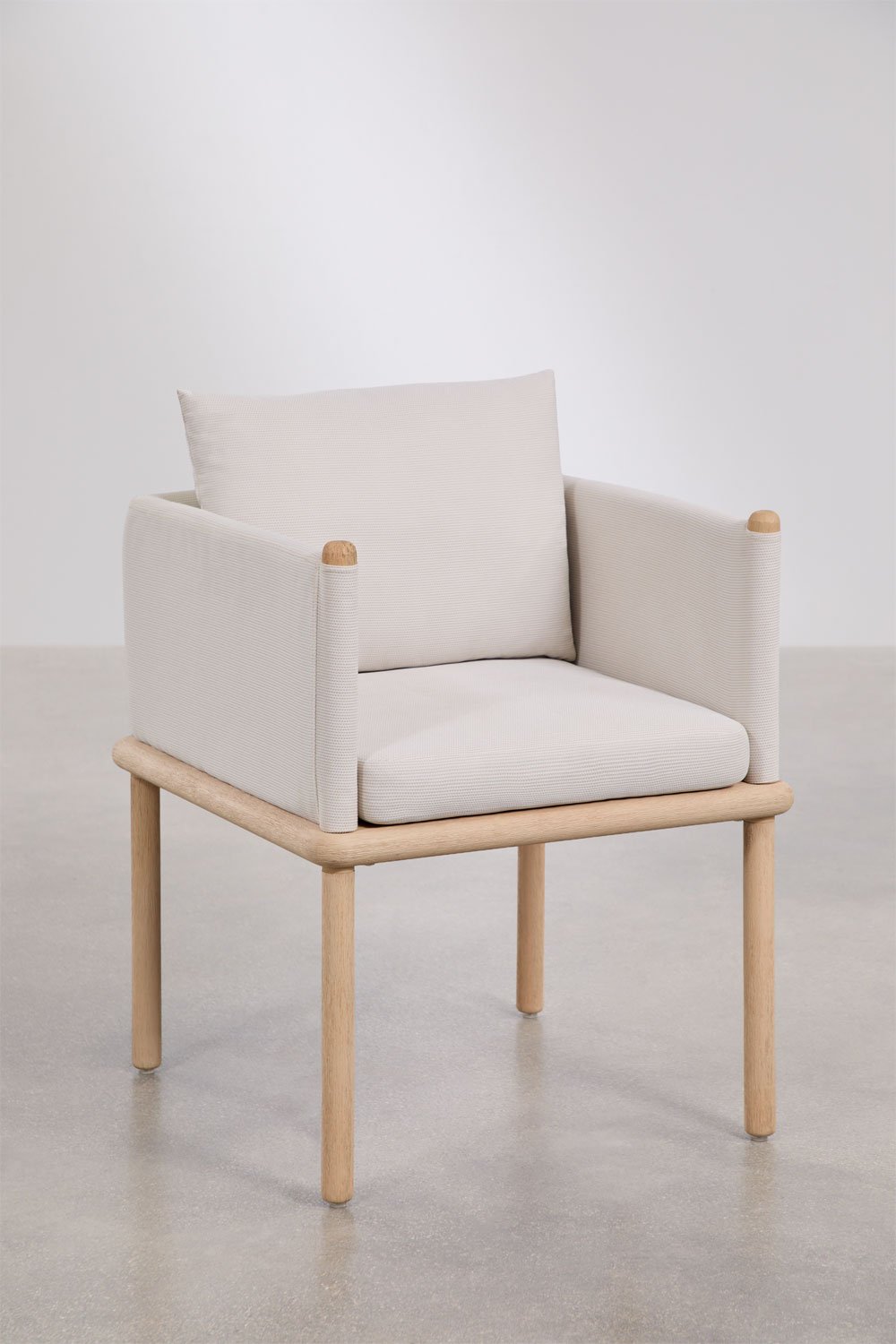 Olivia acacia wood garden chair with armrests, gallery image 3