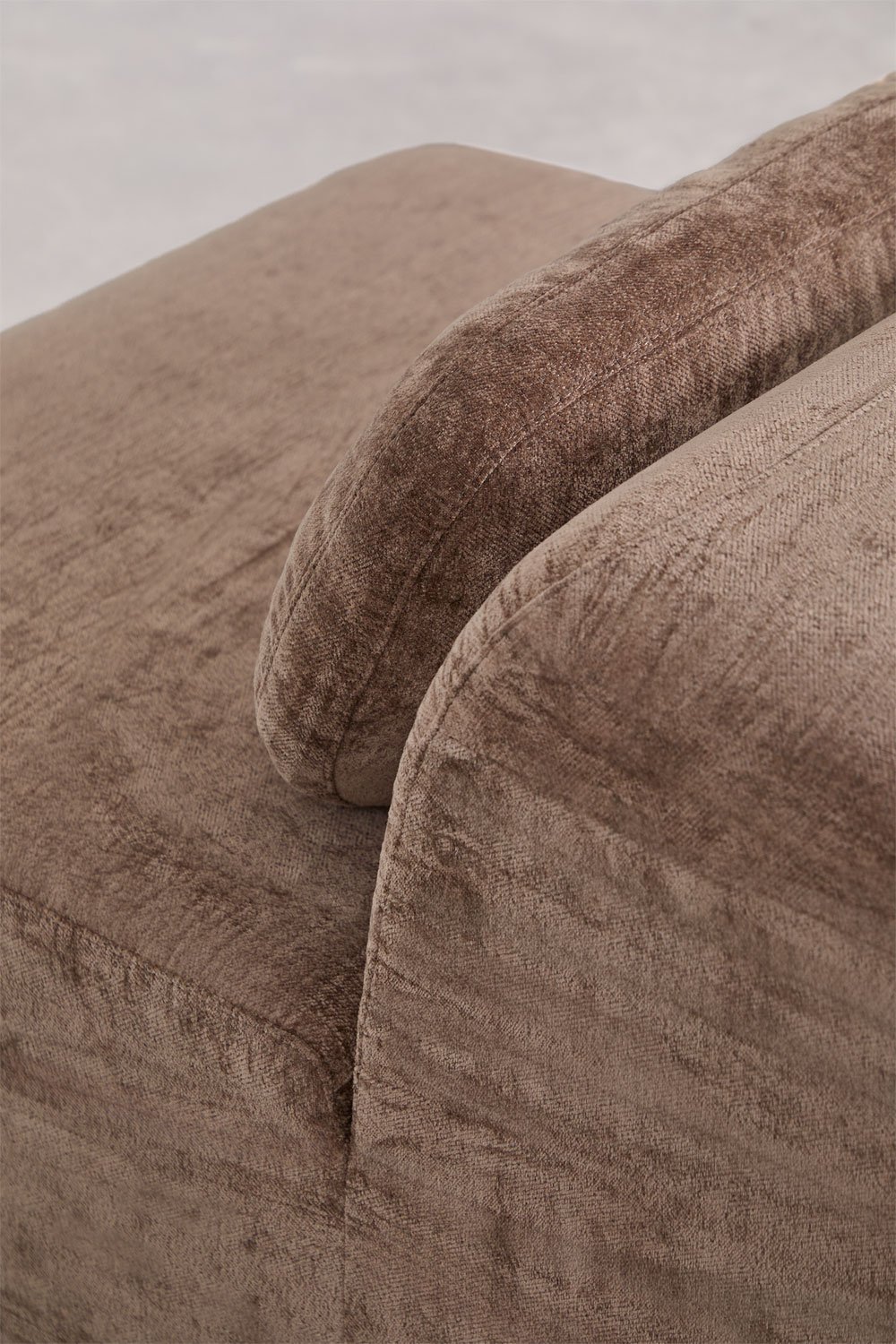 4-piece modular corner sofa with right chaise in vacuum-packed chenille Merida, gallery image 9