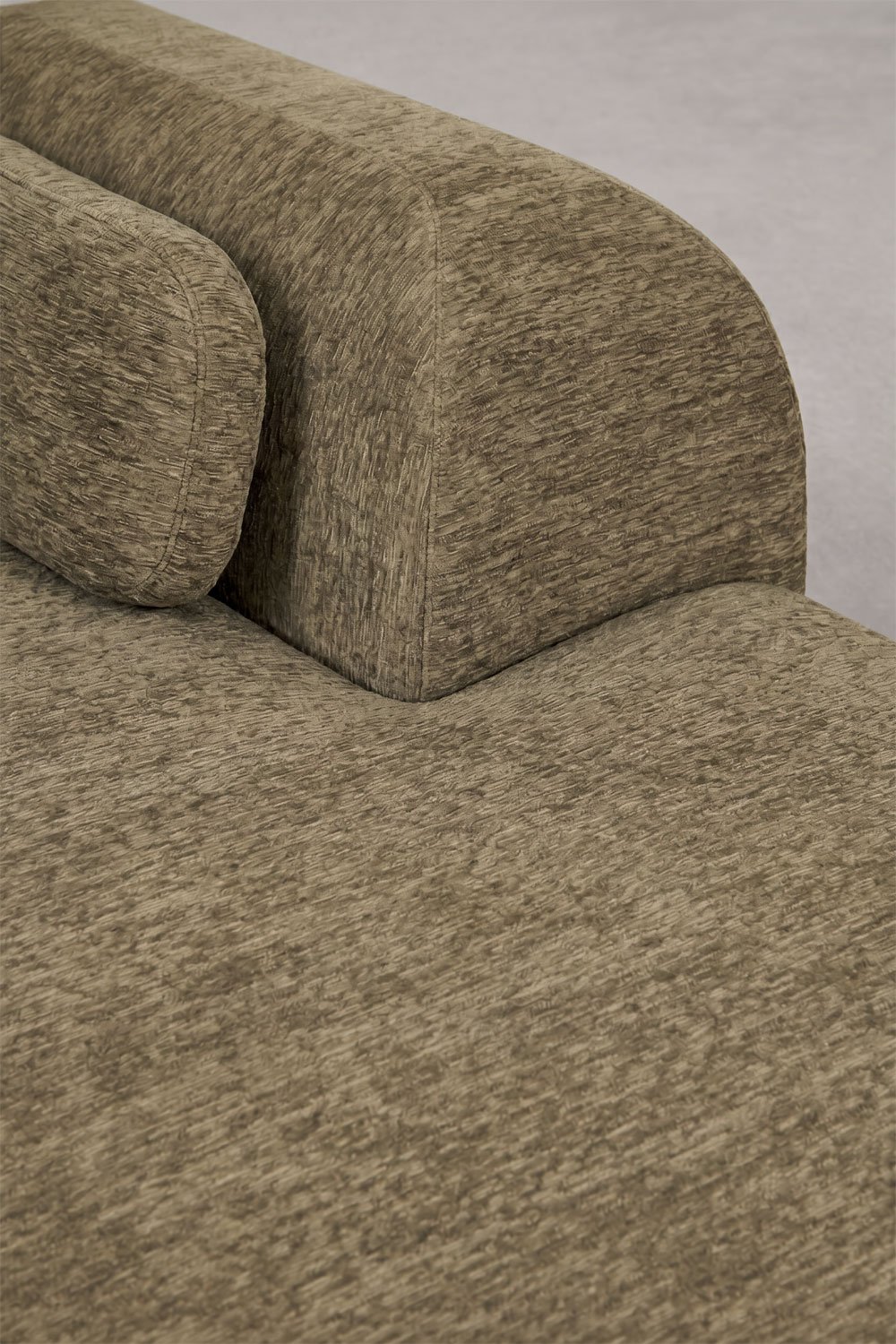 4-piece modular corner sofa with right chaise in vacuum-packed chenille Merida, gallery image 11