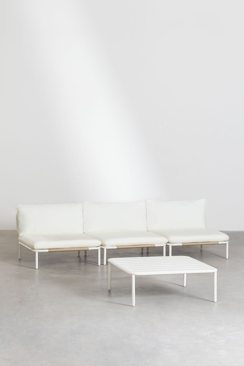 Roubly 3-piece modular sofa garden set with coffee table, gallery image 2