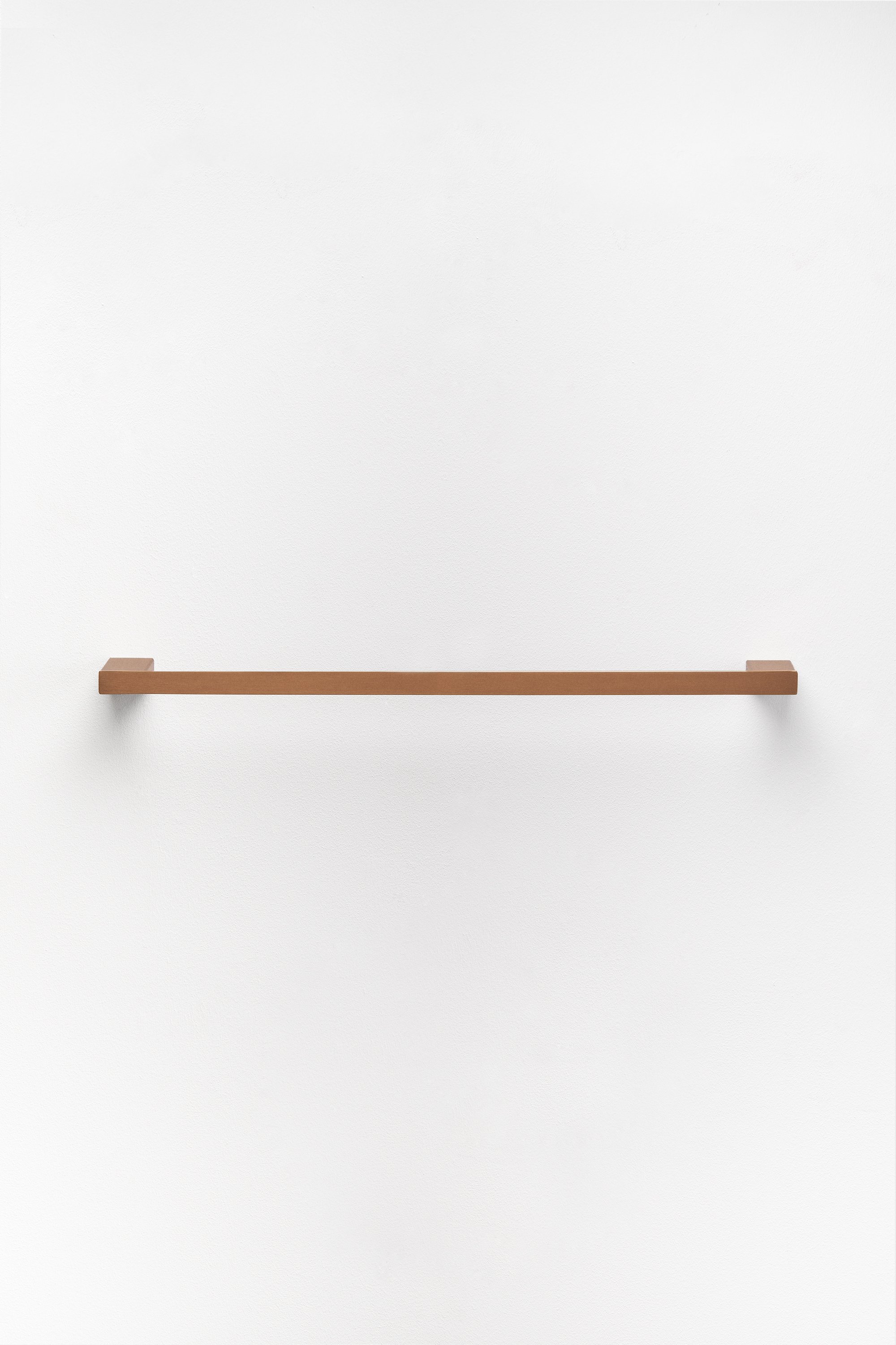 Wall-mounted towel rail with 60 cm bar in brushed rose gold stainless steel Olvam, gallery image 2