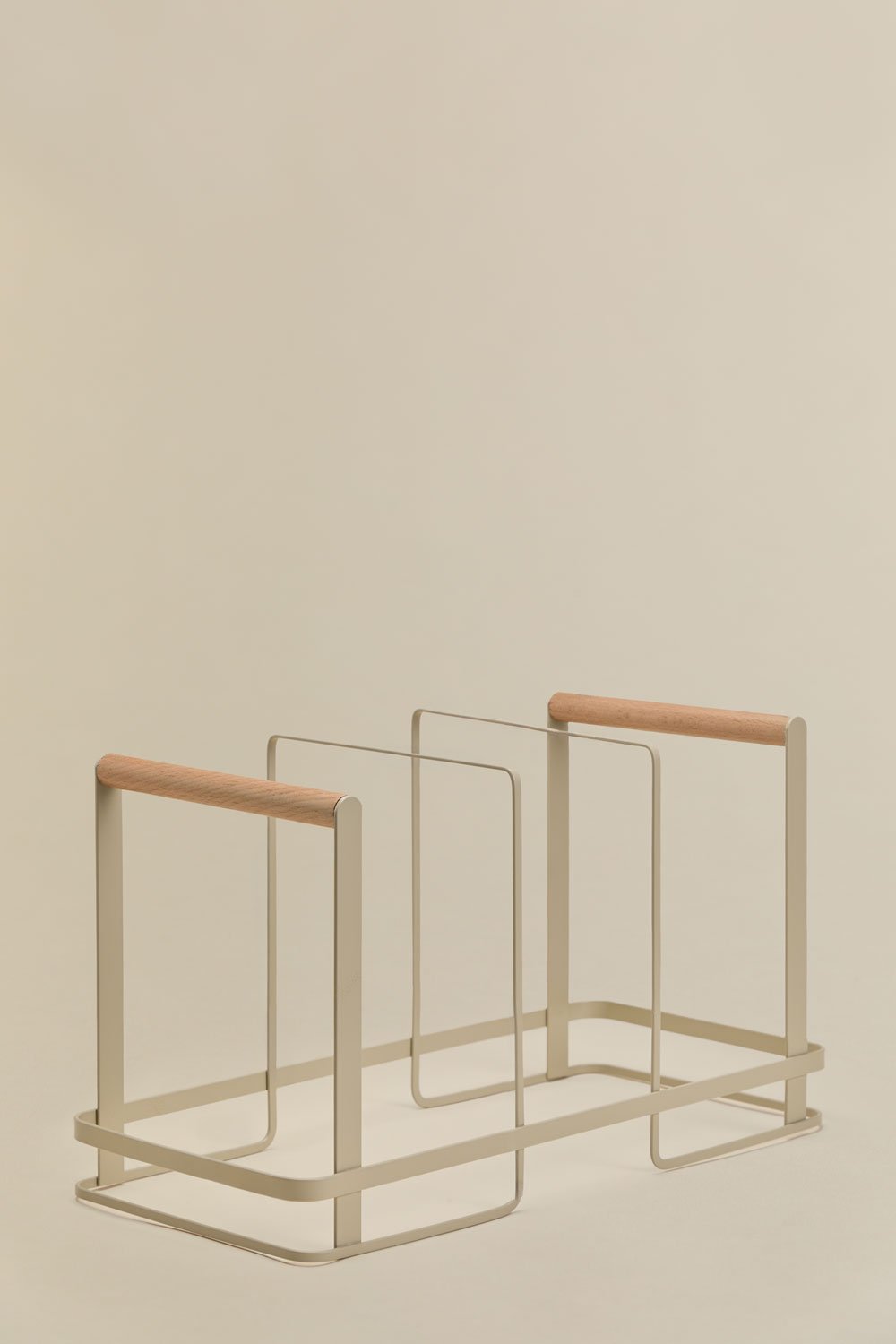 Celine iron and rubberwood pan organizer, gallery image 1