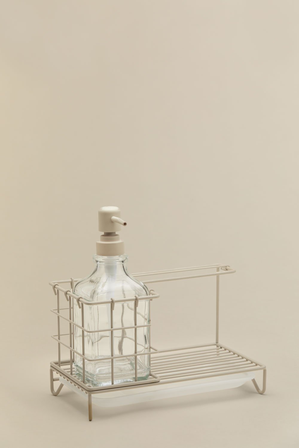 Darcei kitchen soap dispenser in iron and glass, gallery image 3