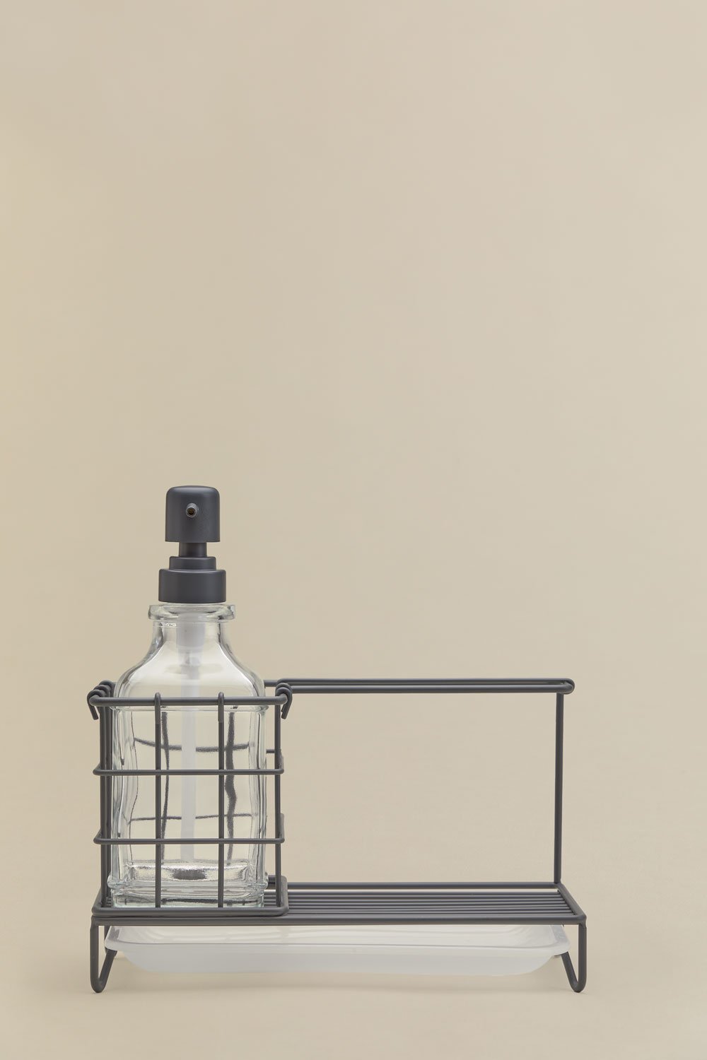 Darcei kitchen soap dispenser in iron and glass, gallery image 5