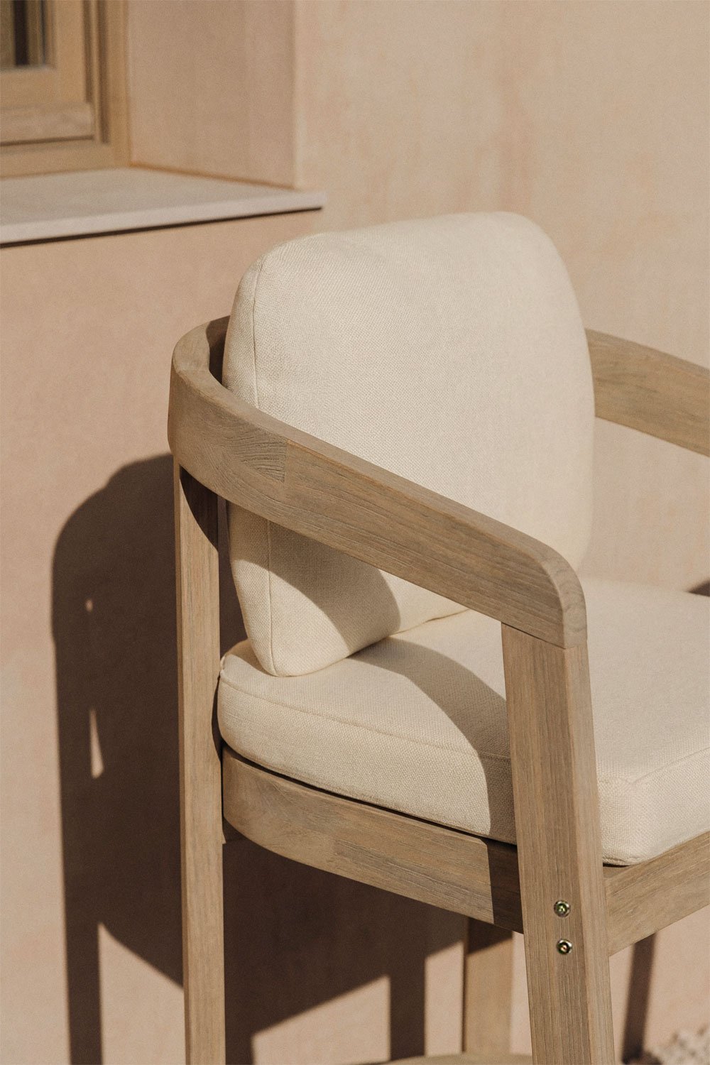 Uleno acacia wood garden bar stool, gallery image 2