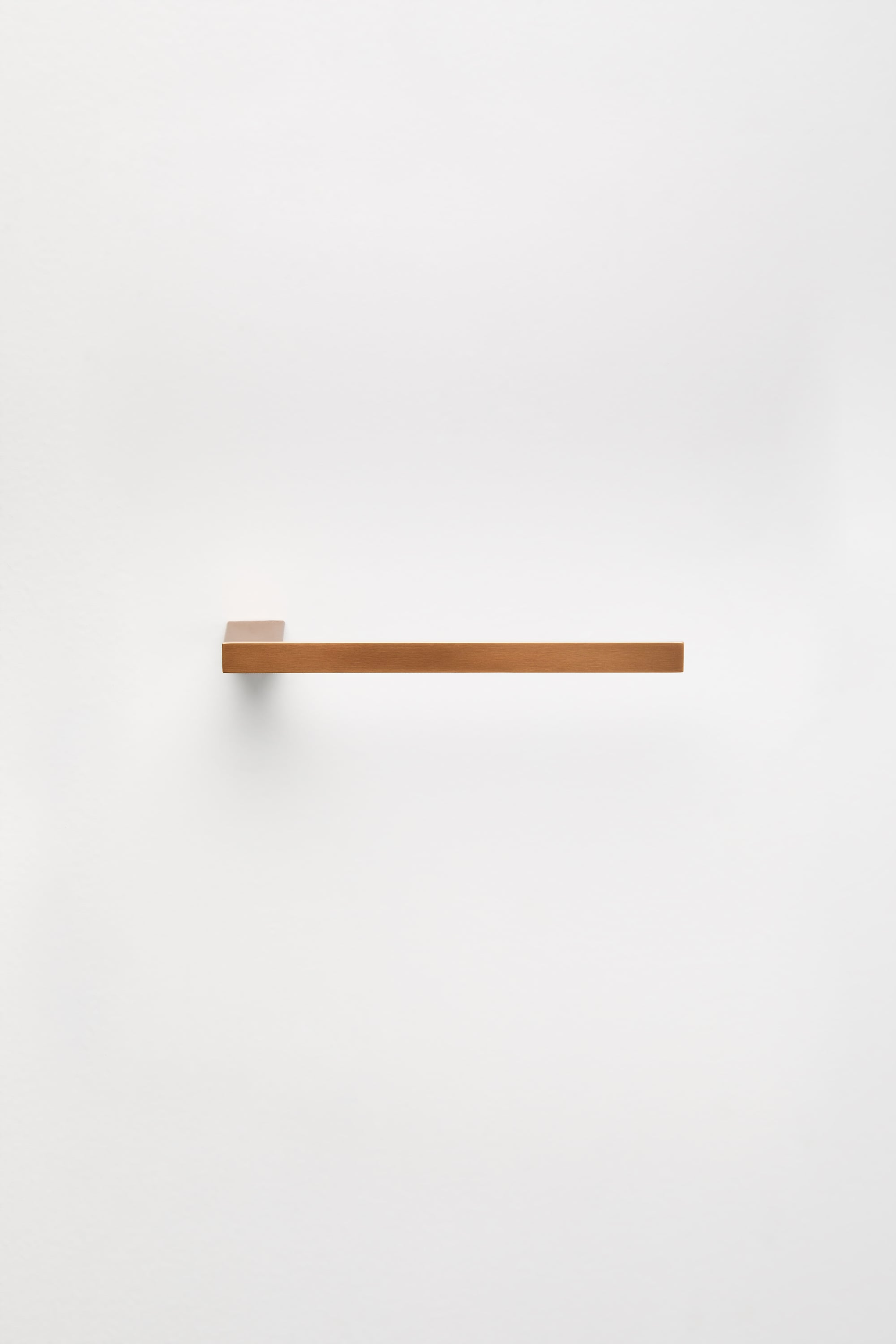 Wall-mounted towel rail with 30 cm bar in brushed rose gold stainless steel Olvam, gallery image 2