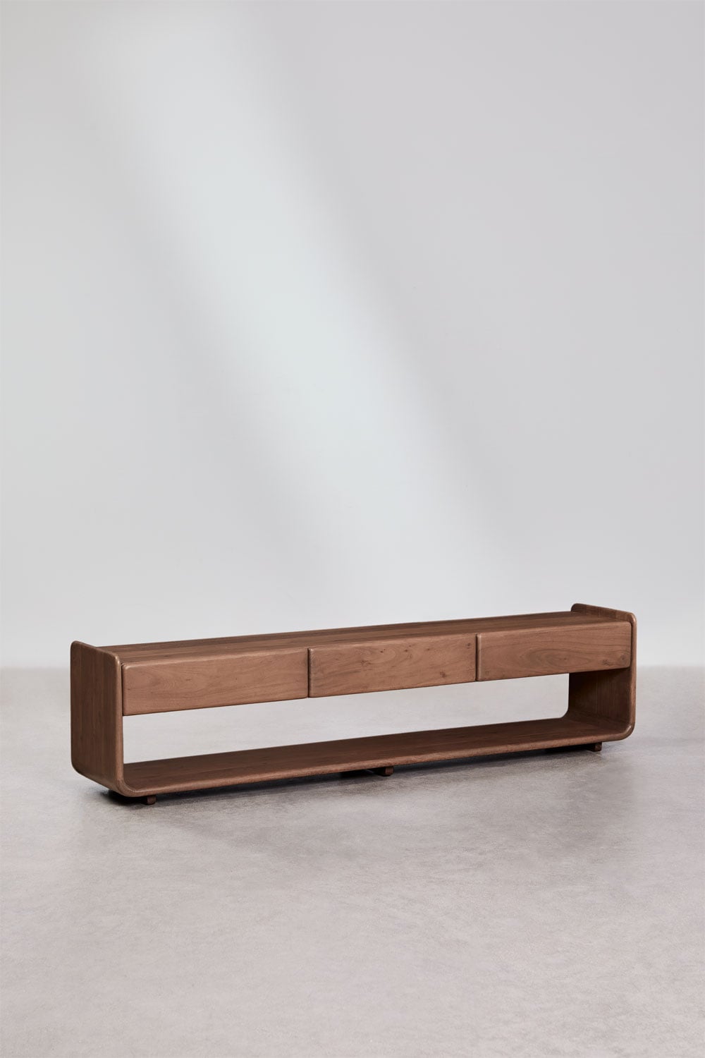 TV Stand 180x40 cm in dark acacia wood Tinsley, gallery image 1