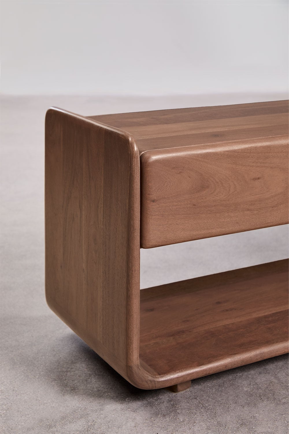TV Stand 180x40 cm in dark acacia wood Tinsley, gallery image 4