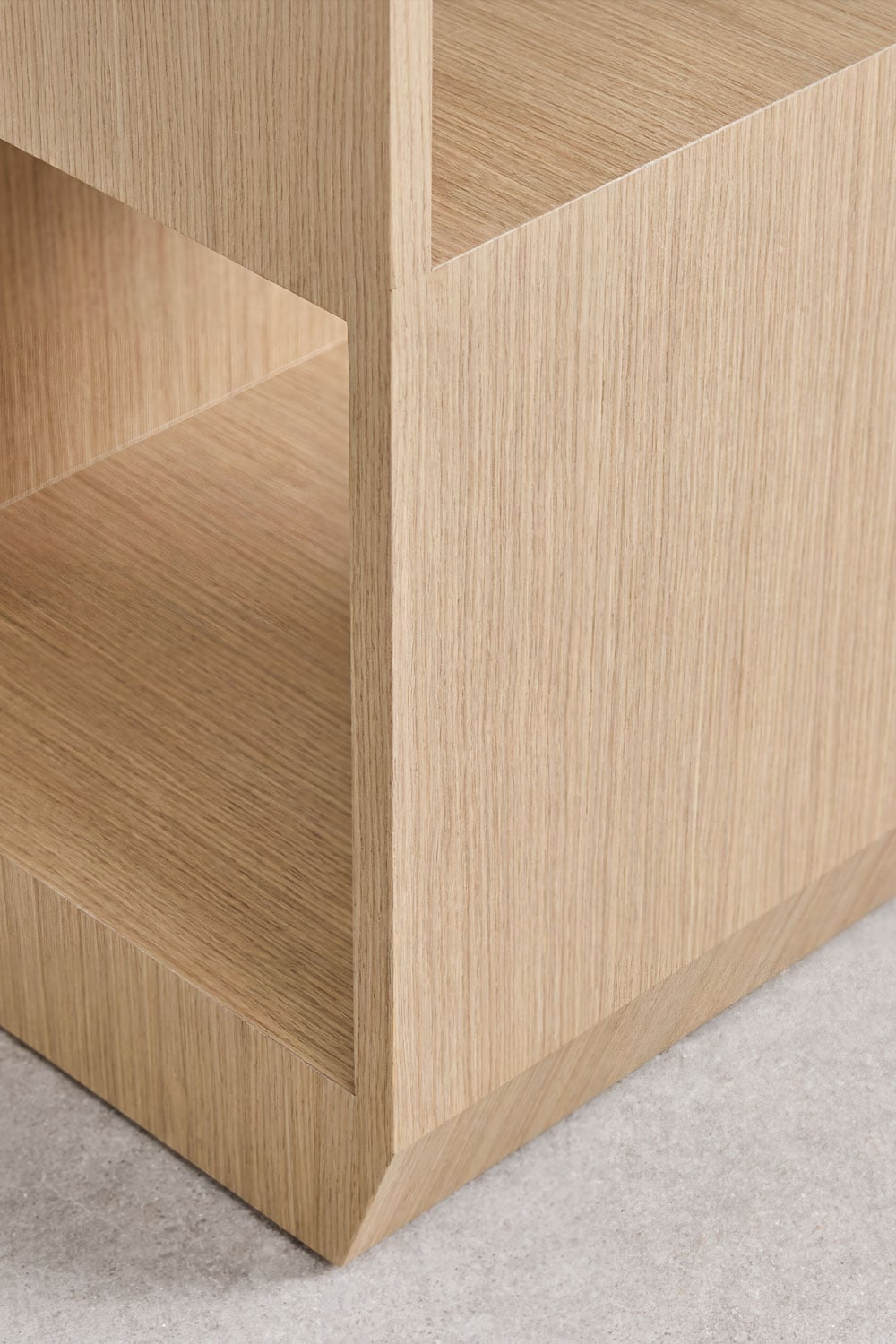 Square bedside table 35x35 cm in MDF and Brisbane veneer, gallery image 4