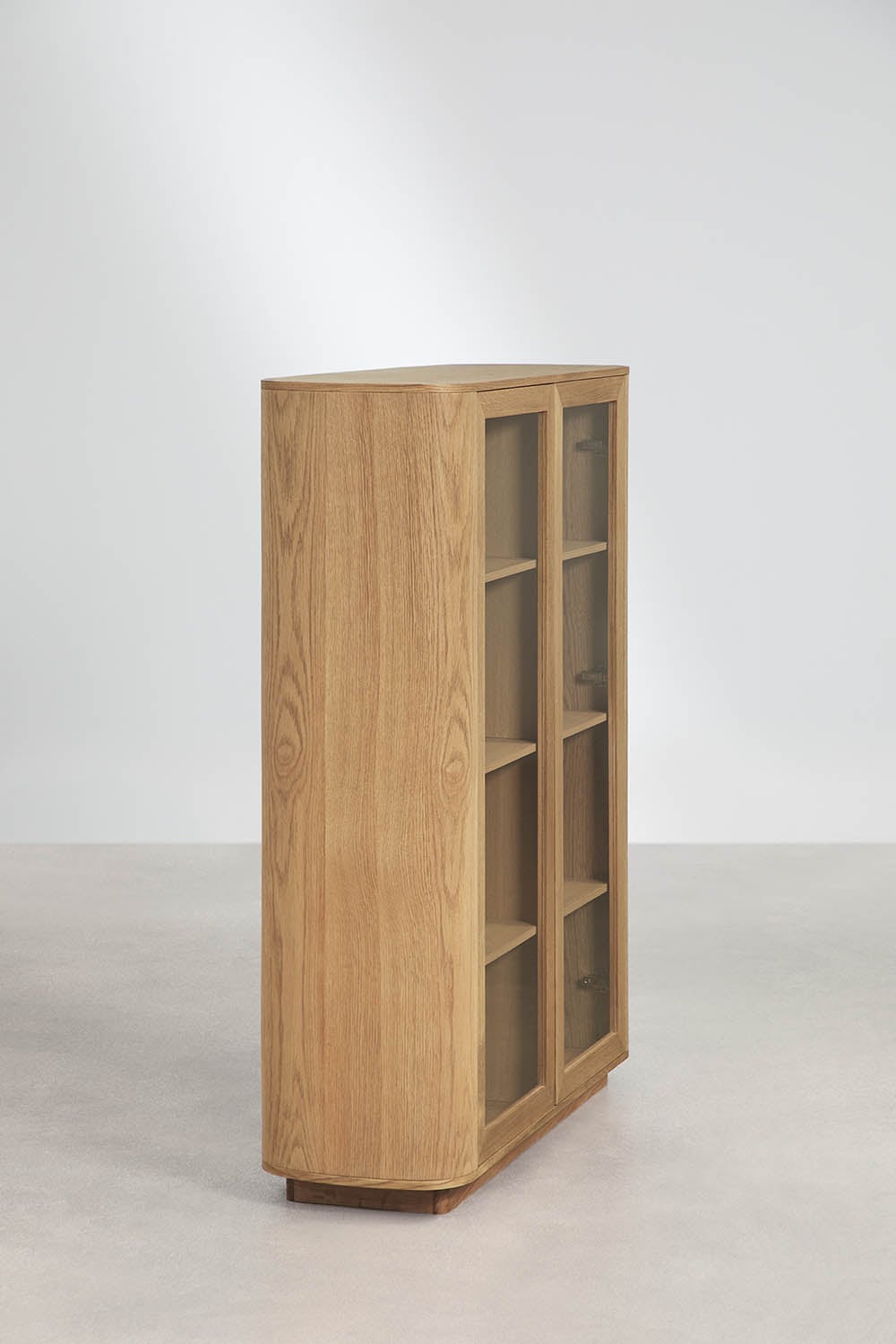Walia display cabinet in MDF and tempered glass, gallery image 2