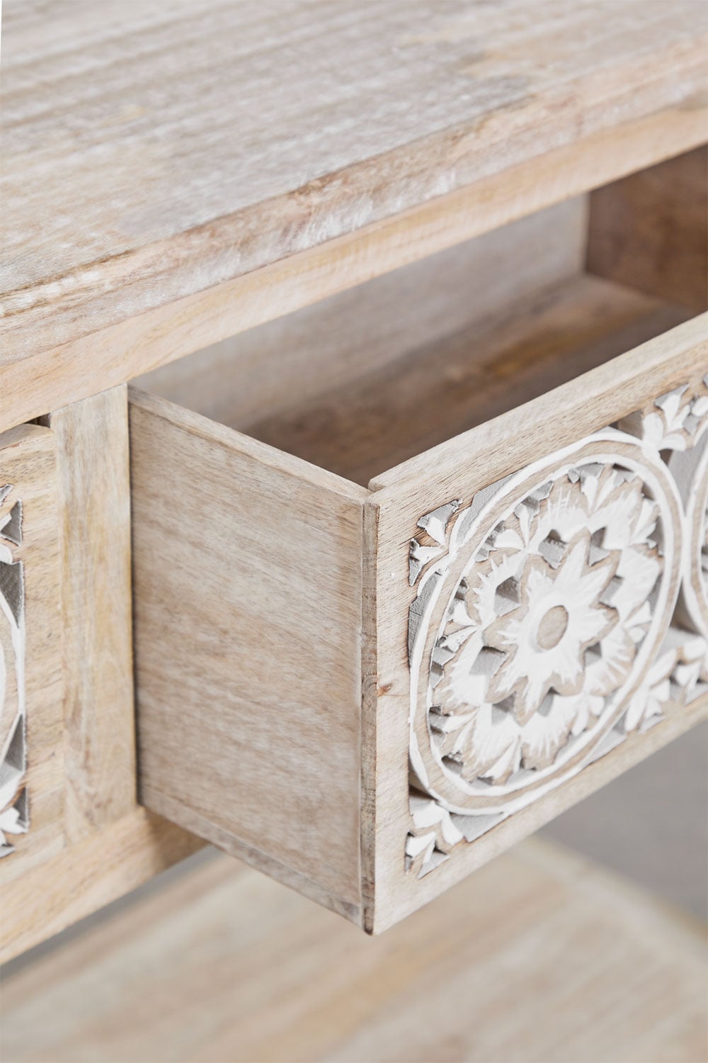Mango wood 120x40 cm hallway console table Ardel, gallery image 4