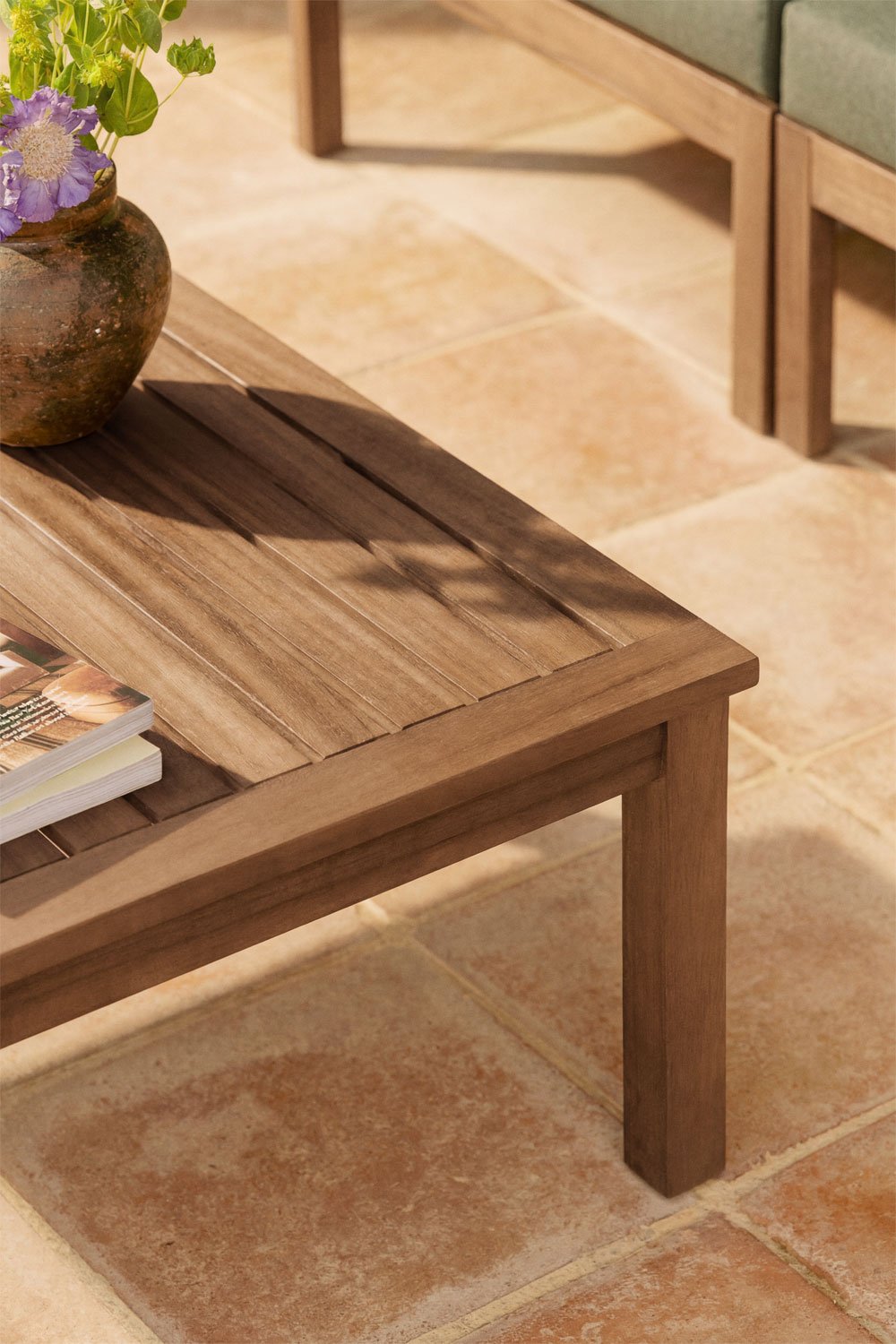 Square 65x65 cm acacia wood Branson garden coffee table, gallery image 2