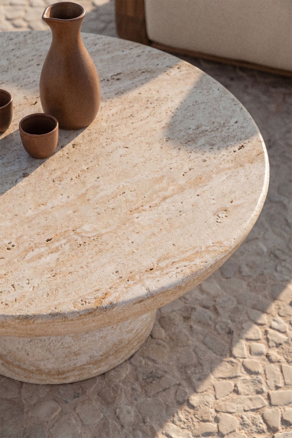 Zenadia round Ø70 cm cement garden coffee table, gallery image 2