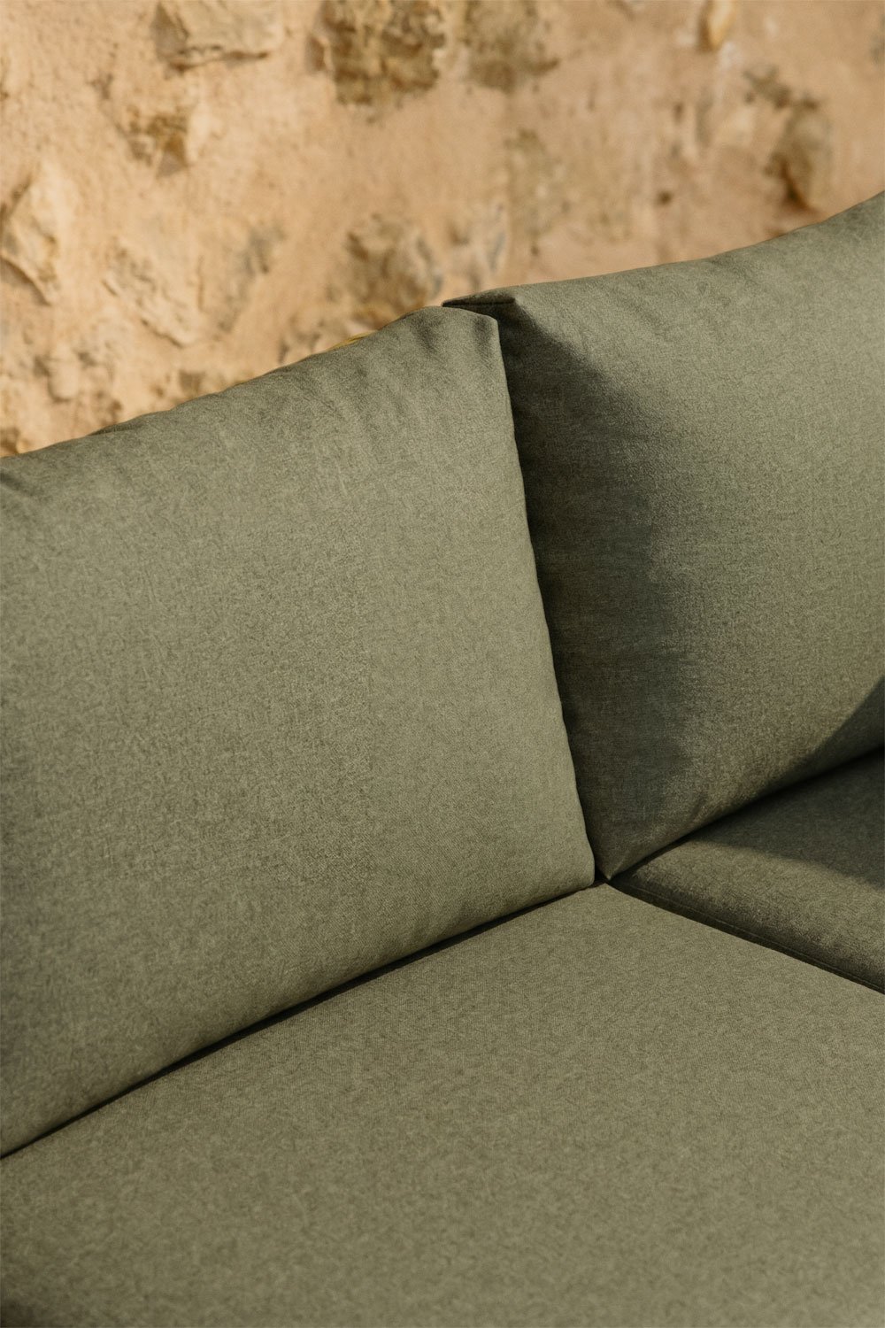 Branson acacia wood 2-piece modular sofa and coffee table garden set, gallery image 2